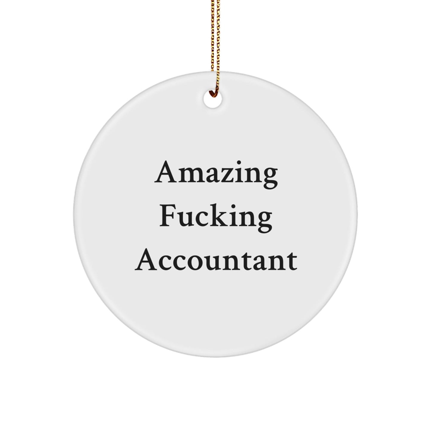 Accountant Gift, Funny Quote, Circle Ornament, Christmas Unique Gifts from Friends, for Men, Women, Coworkers, Family - The Buy Boom