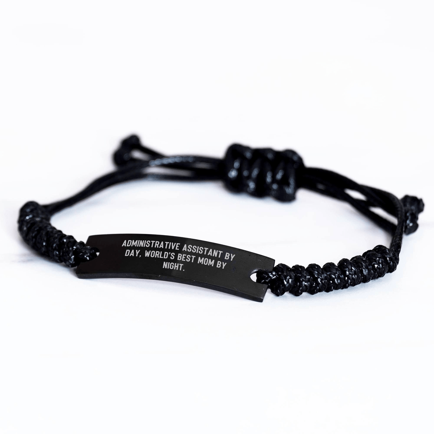Administrative Assistant Gifts from Men to Men - 'By Day, World's Best Mom By Night' Rope Bracelet for Father's Day - The Buy Boom