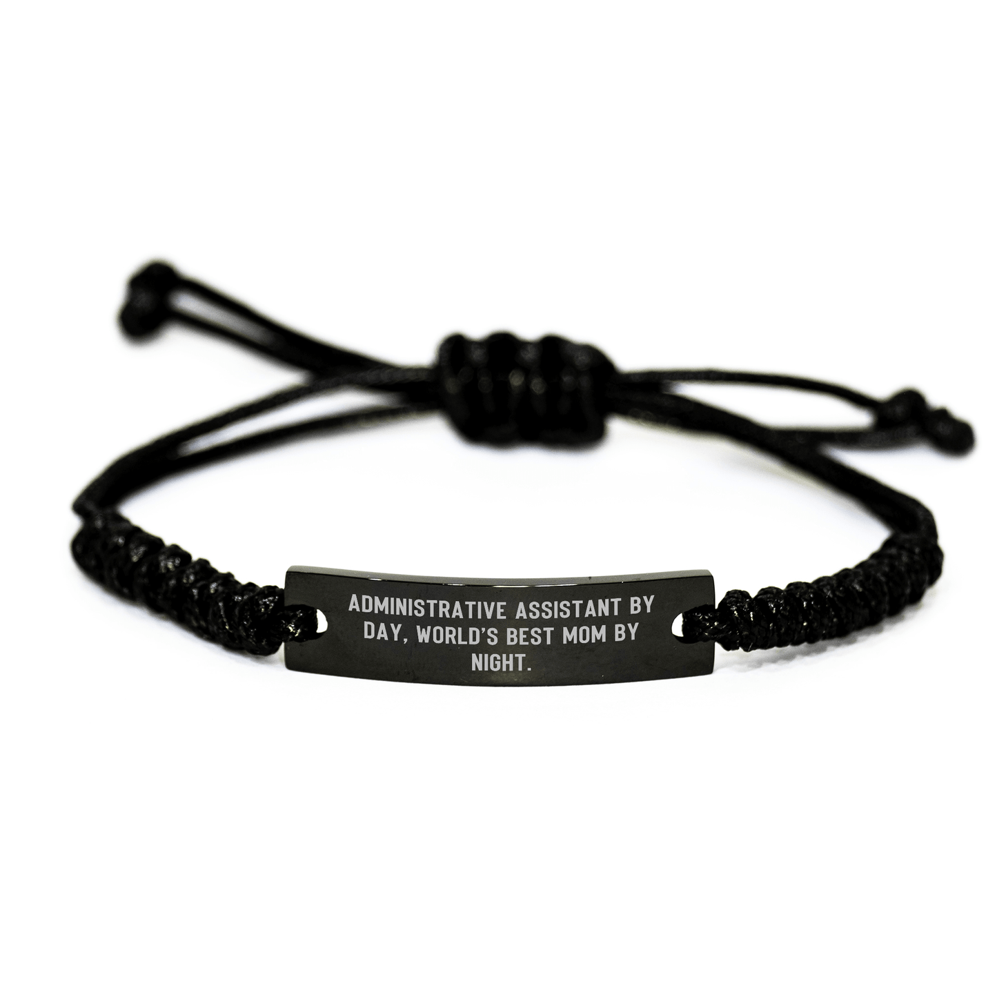 Administrative Assistant Gifts from Men to Men - 'By Day, World's Best Mom By Night' Rope Bracelet for Father's Day - The Buy Boom