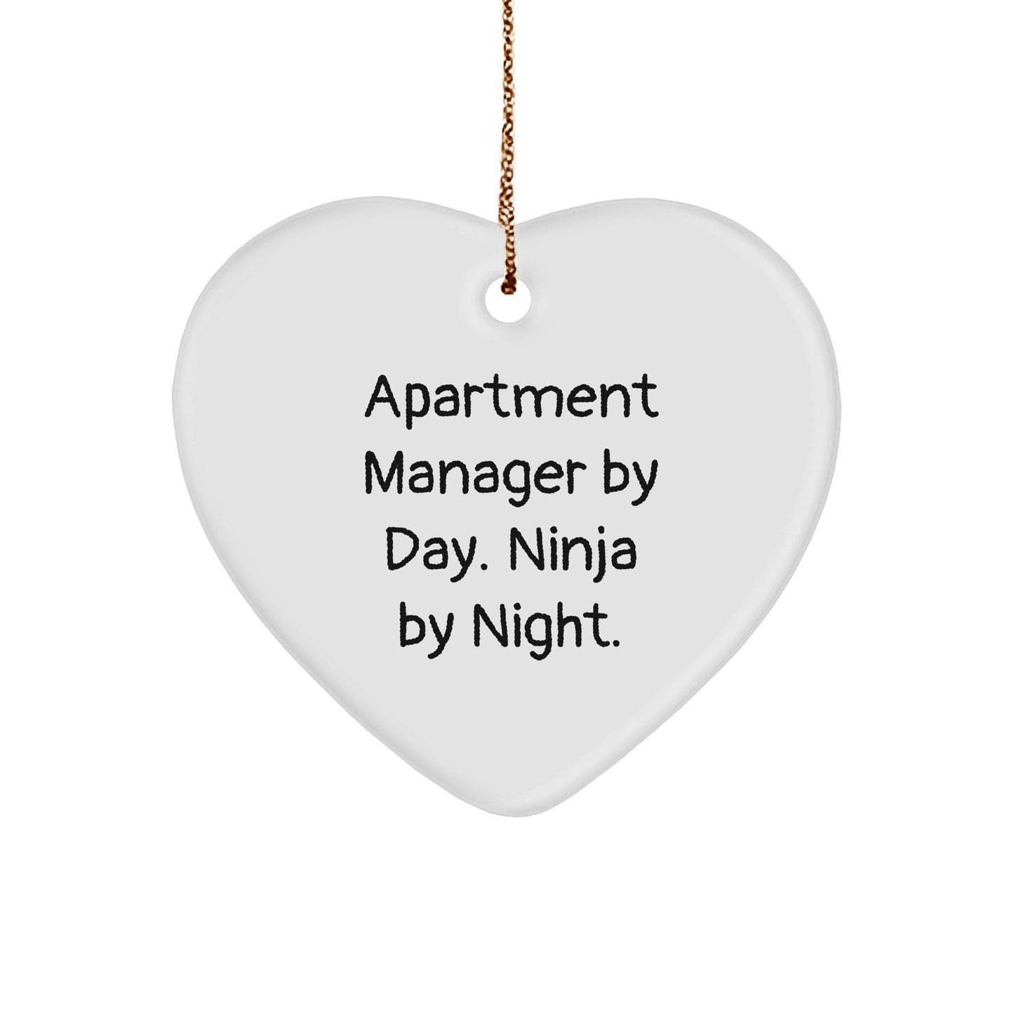 Apartment Manager Gifts, Heart Ornament, Funny Quote, Christmas Unique Gifts for Men, Gifts from Coworkers - The Buy Boom