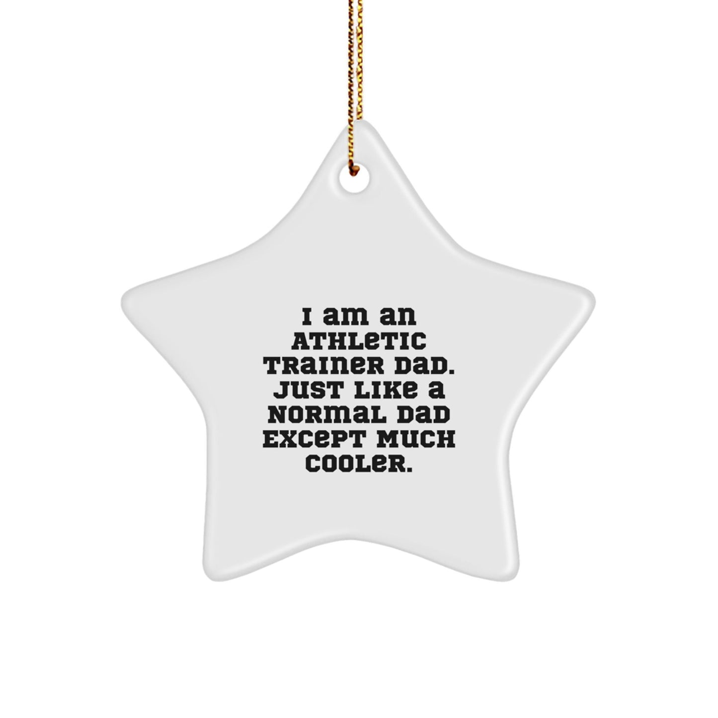 Athletic Trainer Gifts from Dad - Funny Star Ornament for Christmas, Gifts for Athletic Trainers, Unique Star Ornament, Gifts from Dad to Son, Gifts for Him - The Buy Boom