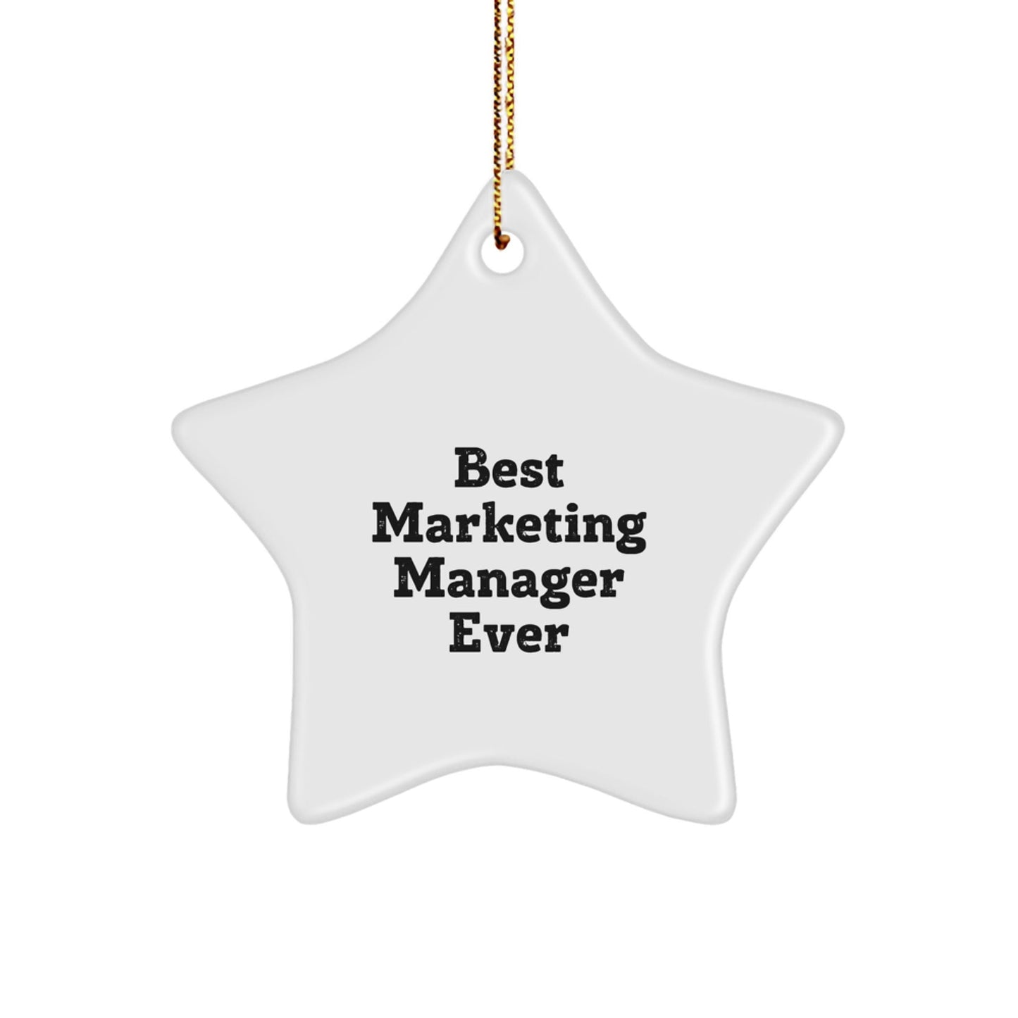 Best Marketing Manager Ever Star Ornament, Funny Marketing Manager Gifts, Christmas Unique Gifts from Family, for Marketing Manager Friends, 'You're the Star' Quote - The Buy Boom