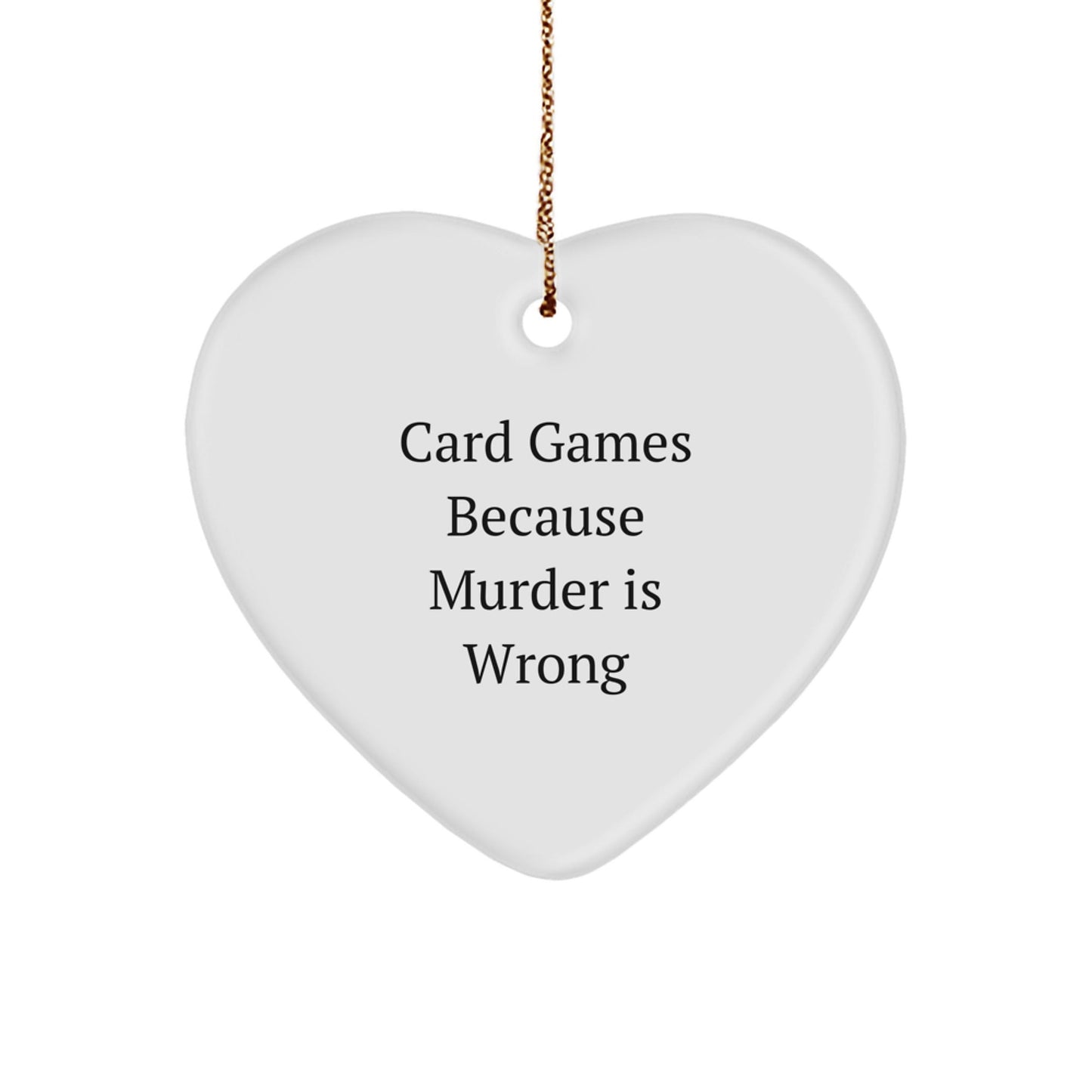 Card Games Lovers' Humorous Heart Ornament, Gifts from Friends for Christmas - The Buy Boom