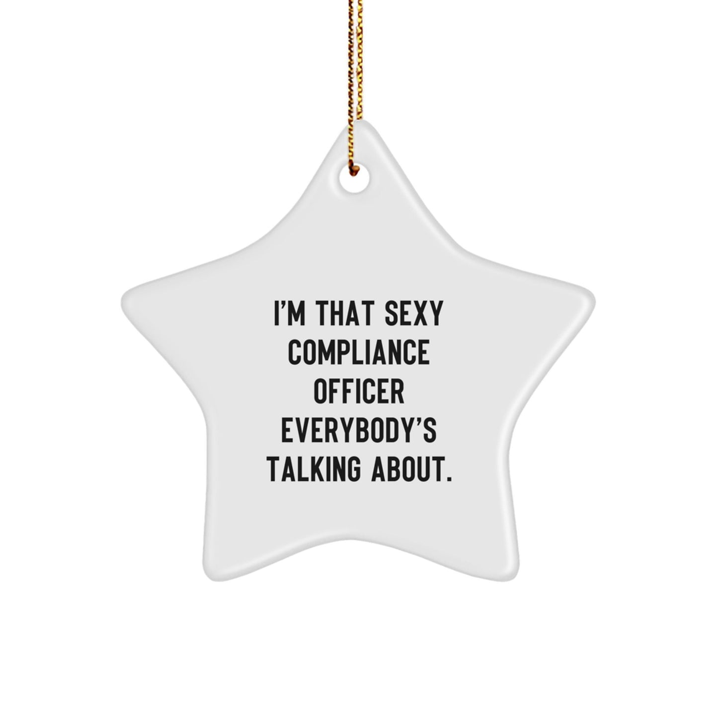 Compliance Officer Gifts from Friends, Funny Star Ornament for Compliance Officer, Christmas Unique Decoration - The Buy Boom