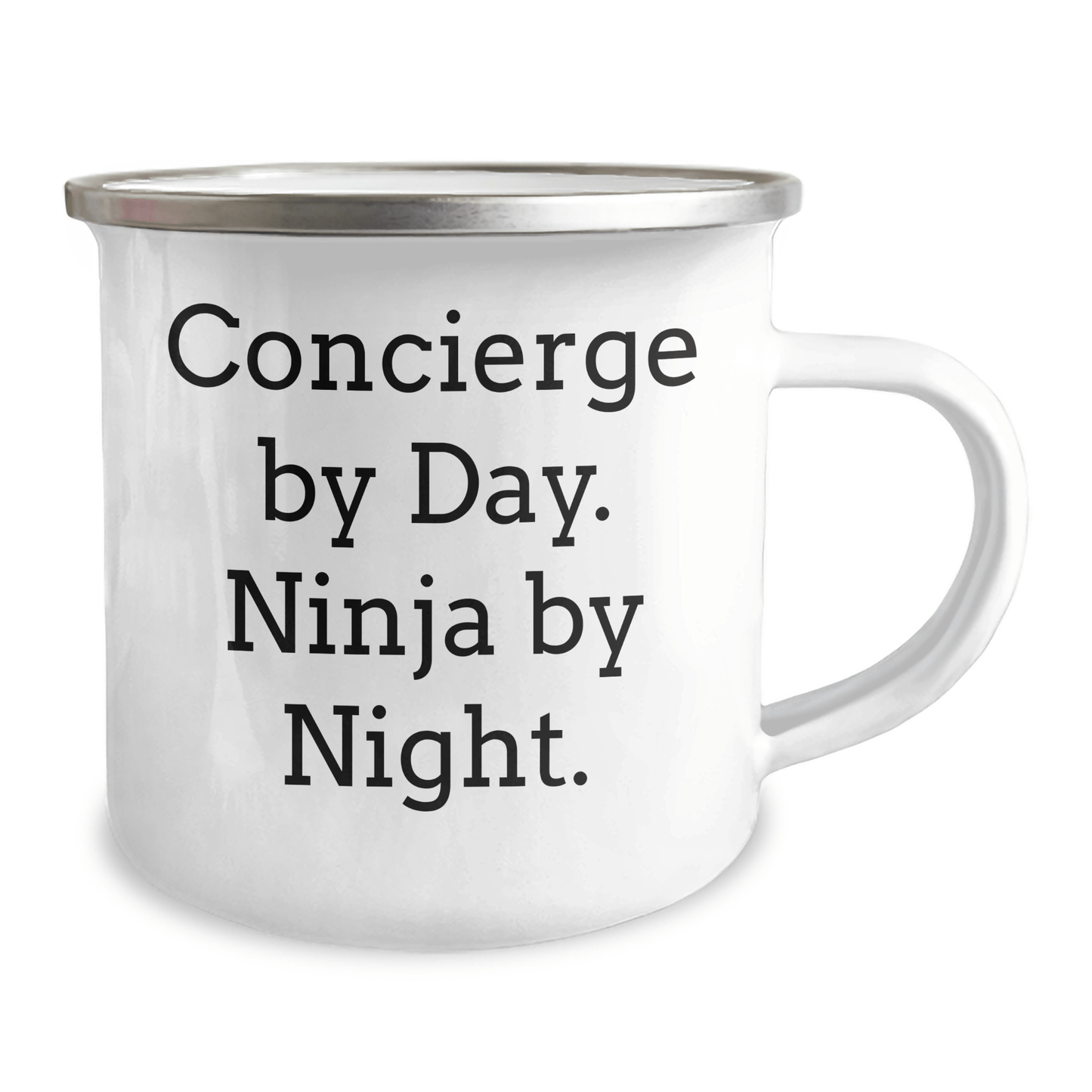 Concierge By Day. Ninja By Night. Camping Mug, Unique Gifts from Family for Concierge, Father's Day Unique Gifts for Men - The Buy Boom