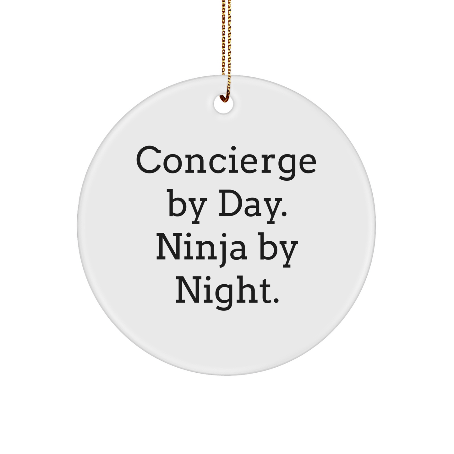 Concierge Gifts from Friends for Concierge, Circle Ornament with Funny Quote, Christmas Unique Presents - The Buy Boom