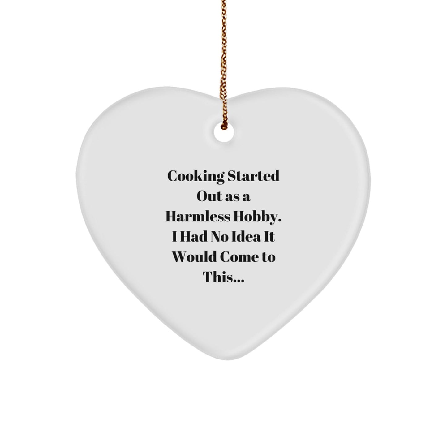 Cooking Enthusiasts Gifts from Family for Men, Unique Heart Ornament with Funny Quote for Christmas - The Buy Boom