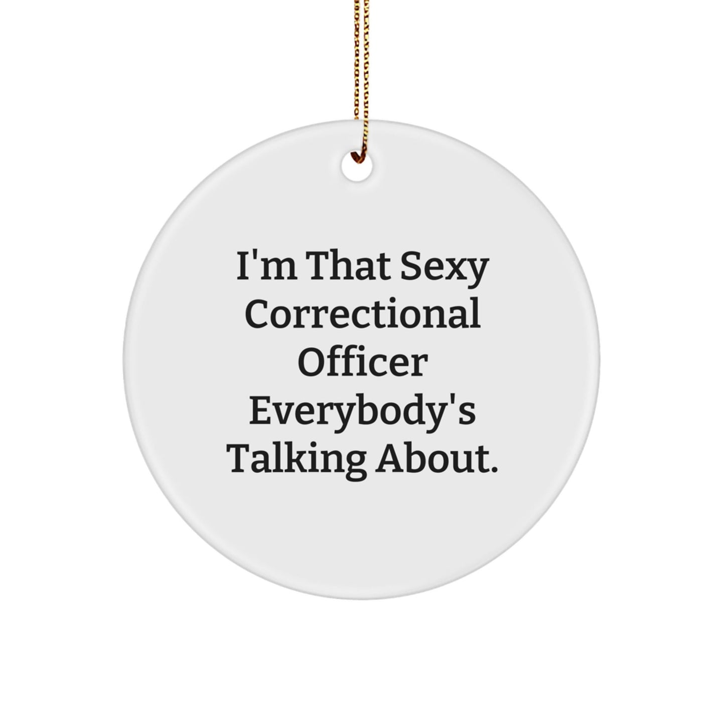 Correctional Officer Gifts, Funny Quote Circle Ornament, Gifts from Men to Correctional Officer, Unique Christmas Unique Gifts for Correctional Officer Friends and Family - The Buy Boom