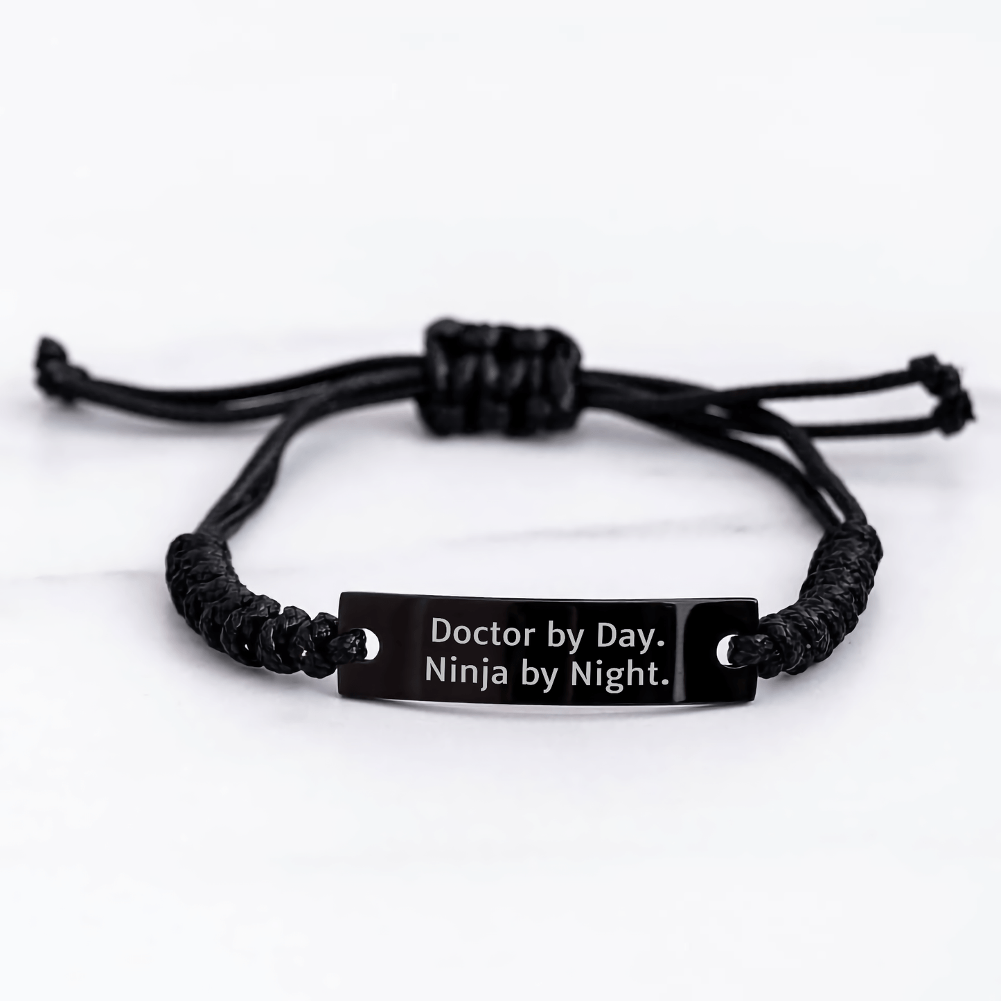 Doctor By Day, Ninja By Night. Funny Rope Bracelet Gifts from Men for Doctors - Father's Day Unique Gifts - The Buy Boom