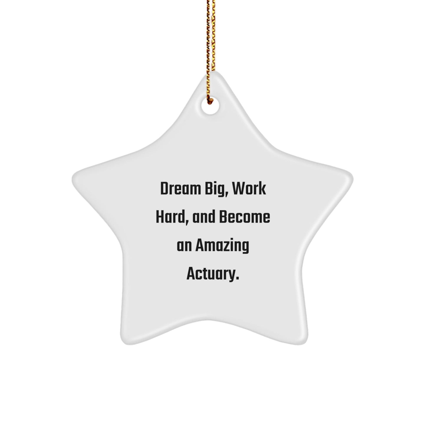 Dream Big and Shine Bright Actuary Star Ornament Gifts for Actuary Friends and Family - Funny Inspirational Quote - Christmas Unique Gifts from Friends - The Buy Boom