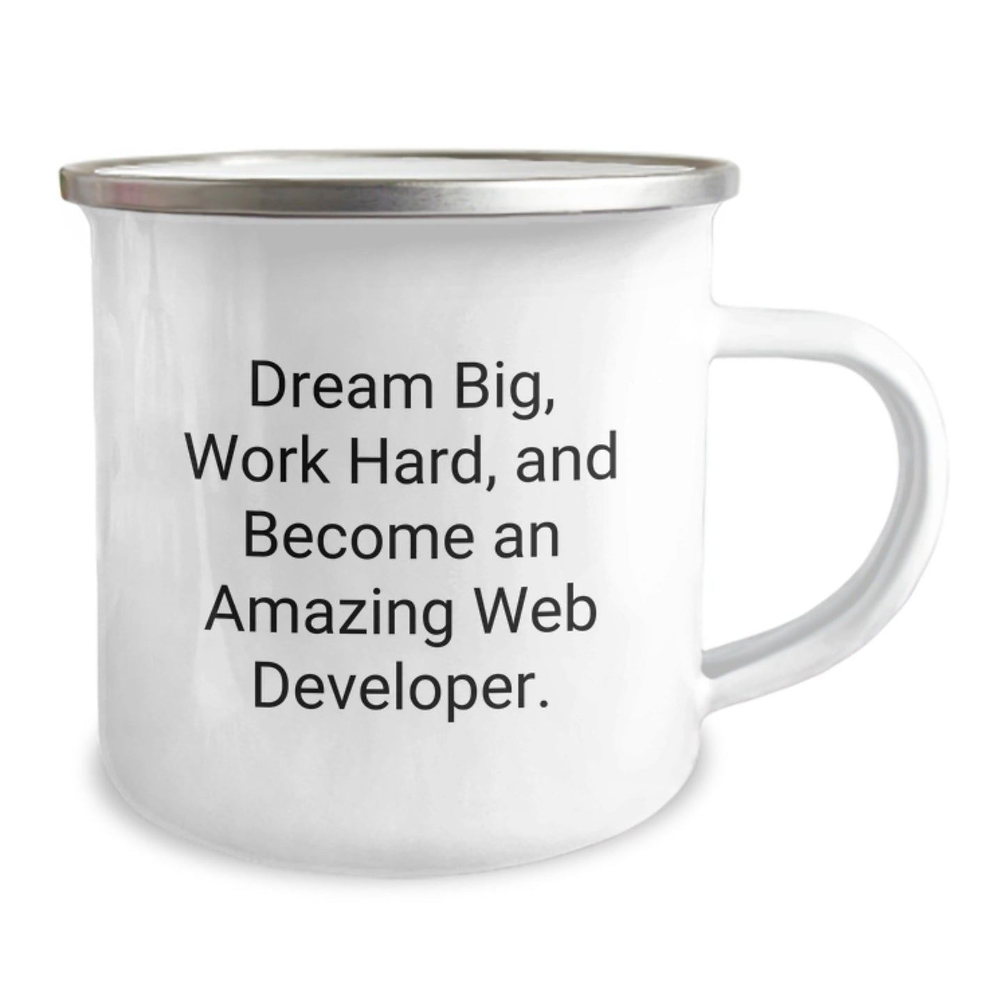 Dream Big Web Developer Birthday Unique Gifts from Friends, Unique Inspirational Camping Mug for Men, Women, Coworkers, Family - The Buy Boom