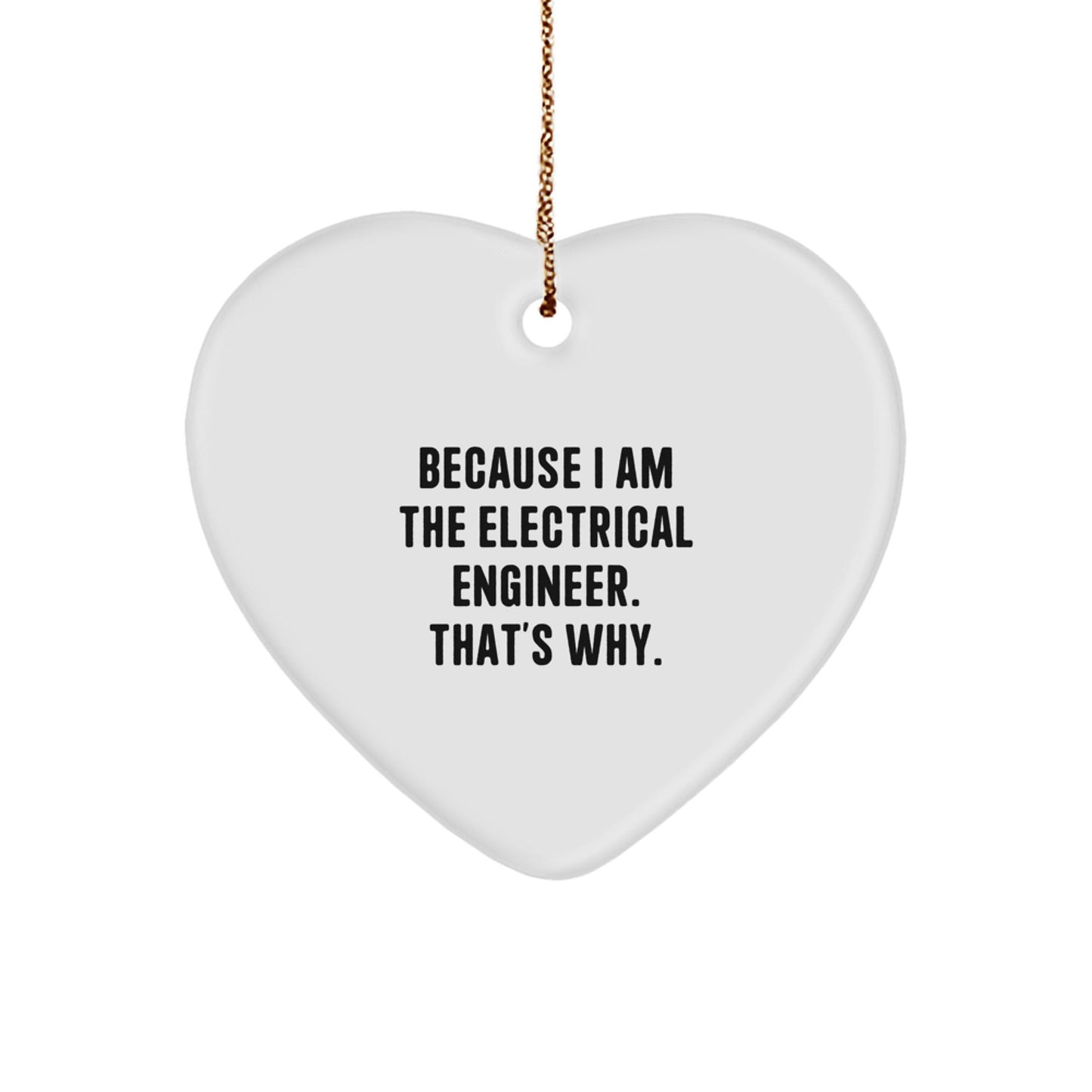 Electrical Engineer Heart Ornament for Men - Funny Quote Gifts from Friends, Coworkers, or Family for Christmas Unique Presents - The Buy Boom