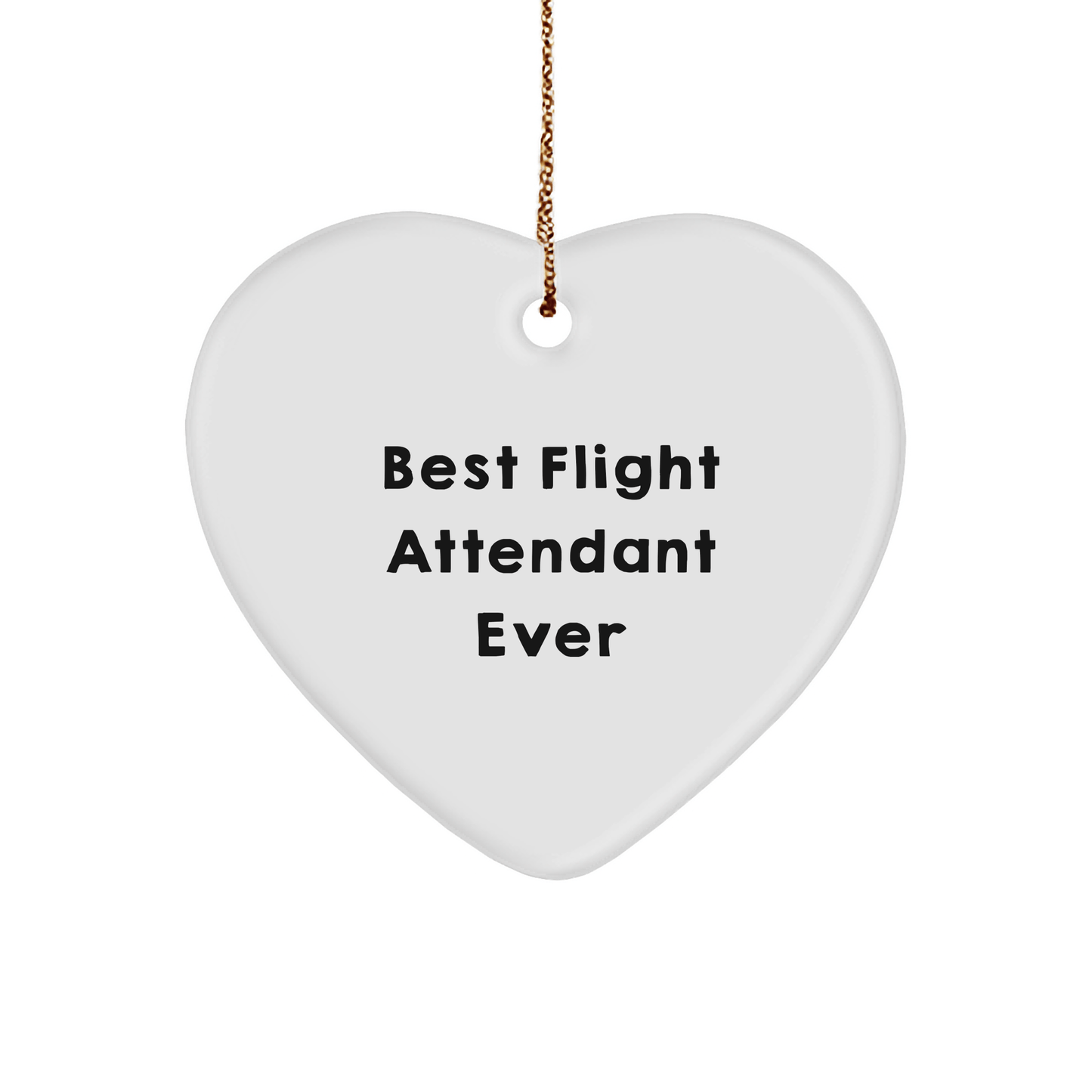 Flight Attendant Gifts from Friends and Family - Best Flight Attendant Ever Heart Ornament, Christmas Unique Gifts for Flight Attendants - The Buy Boom