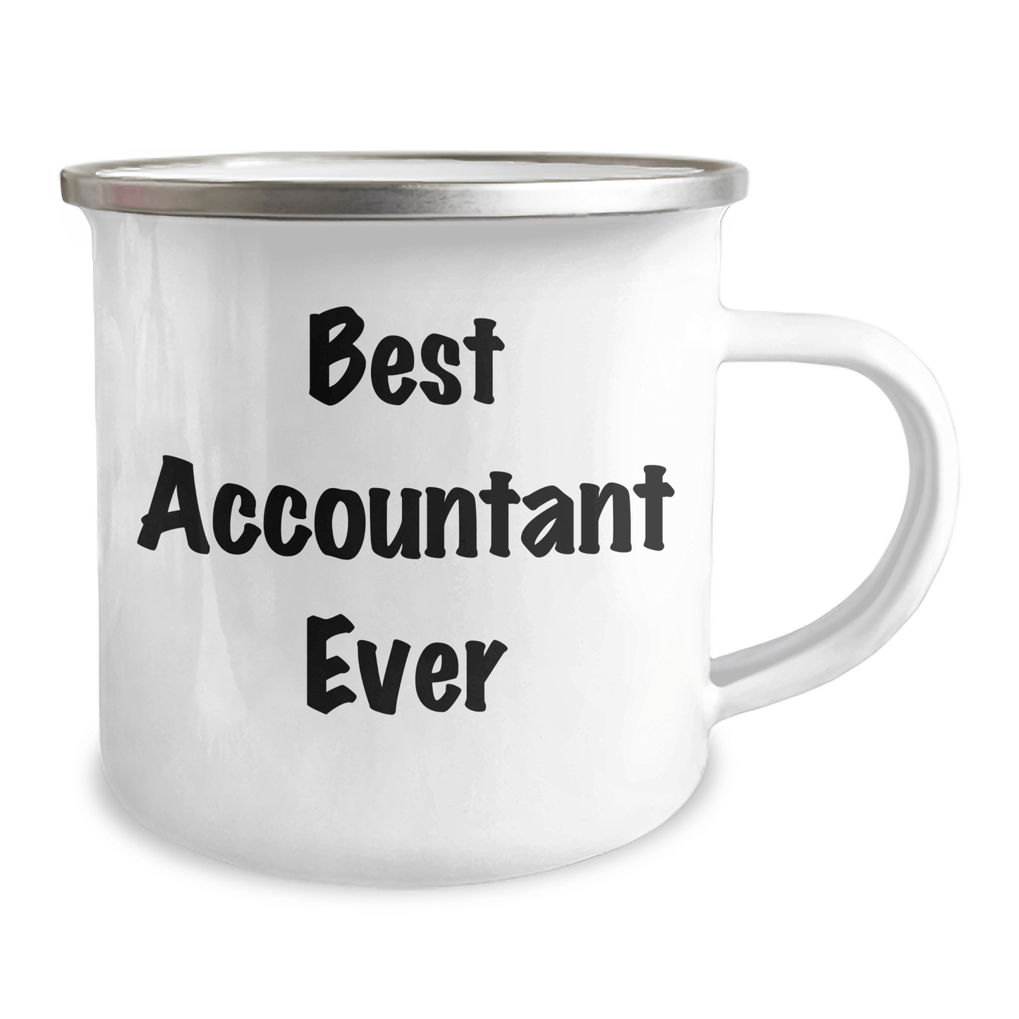 Funny Accountant Gifts for Men from Friends - 'Best Accountant Ever' Quote on Camping Mug, 12 oz Stainless Steel with Enamel Finish, Perfect for Graduation - The Buy Boom