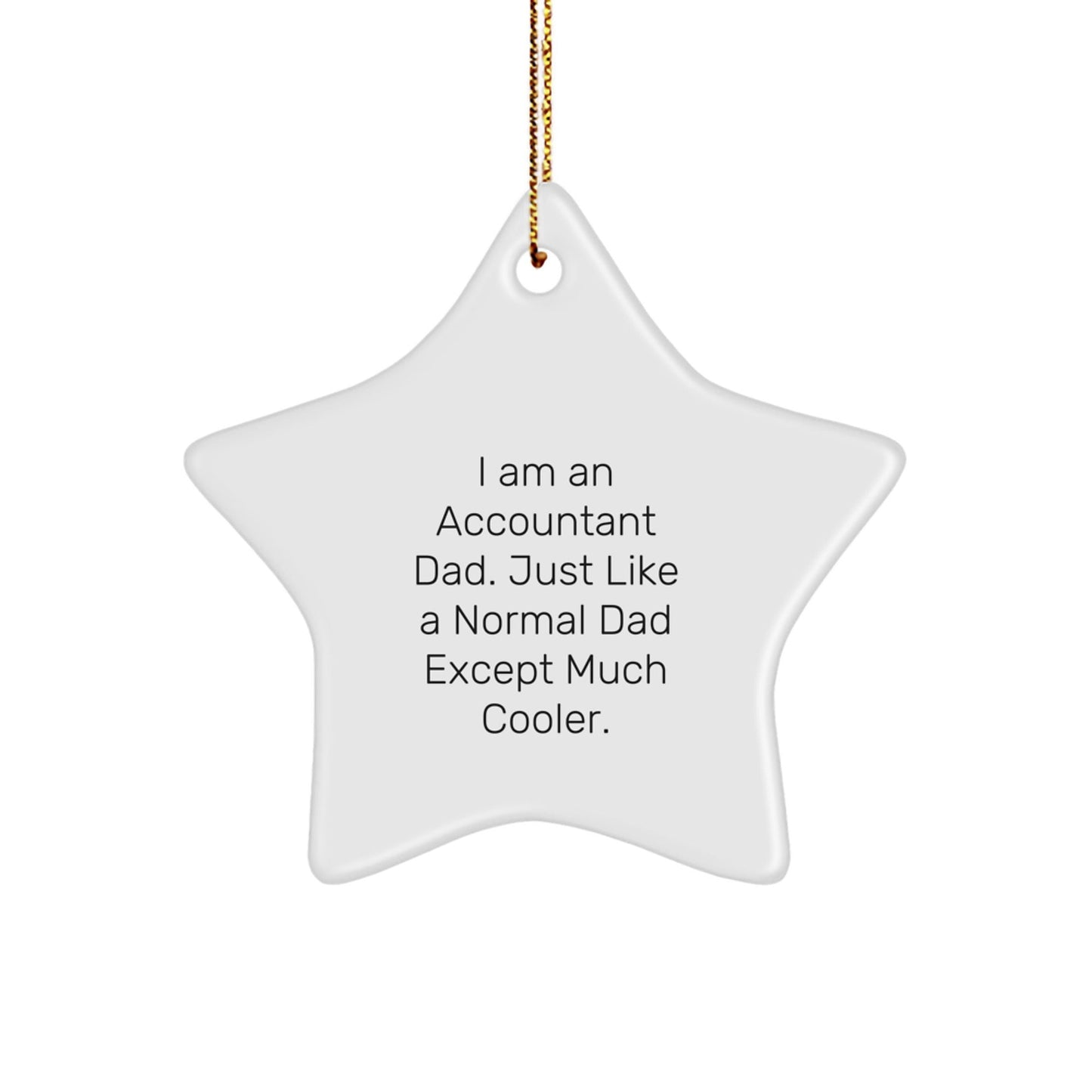 Funny Accountant Gifts from Dad, Star Ornament for Accountant Men, Unique Christmas Unique Gifts - The Buy Boom