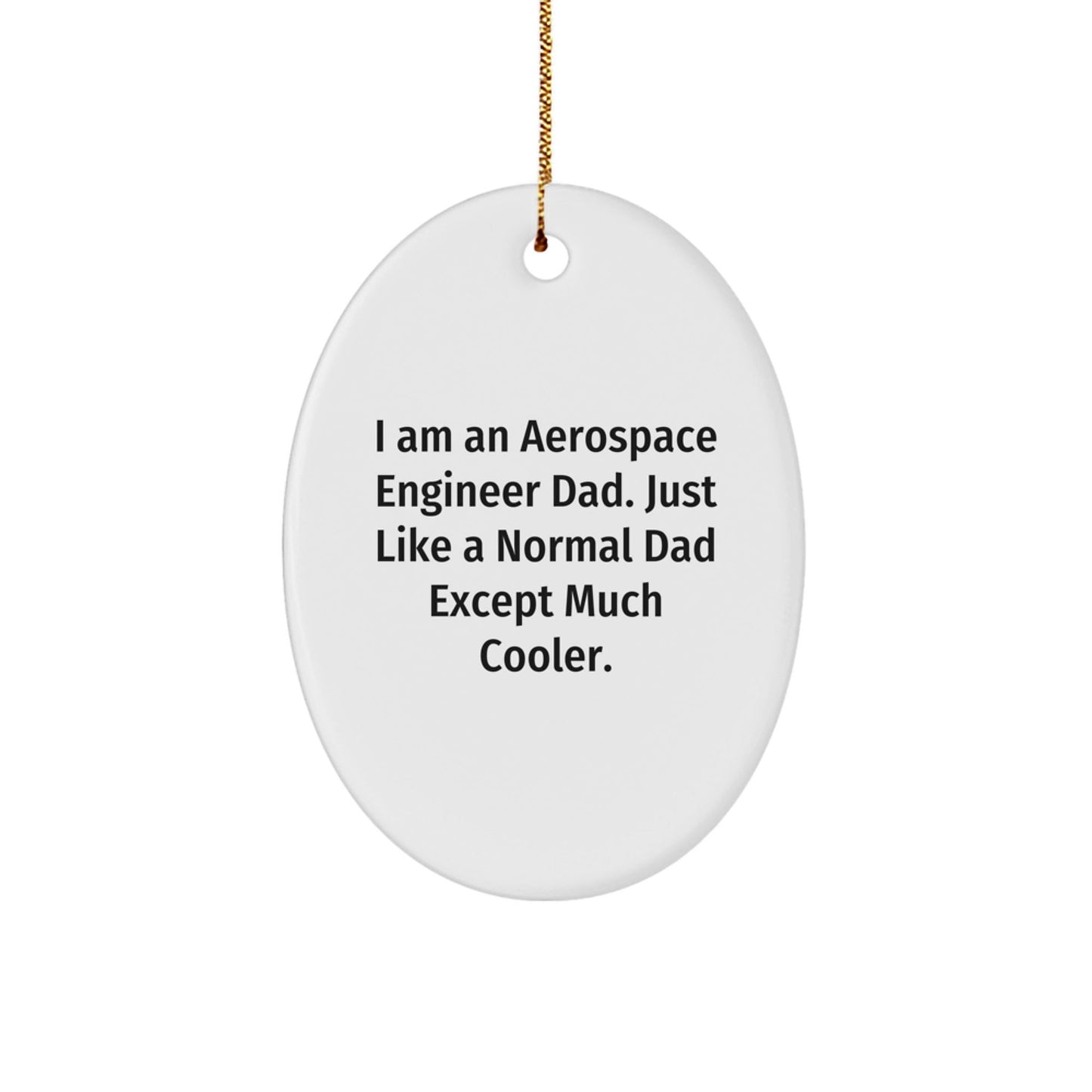 Funny Aerospace Engineer Dad Oval Ornament Gifts from Men to Aerospace Engineer Friends at Christmas - The Buy Boom