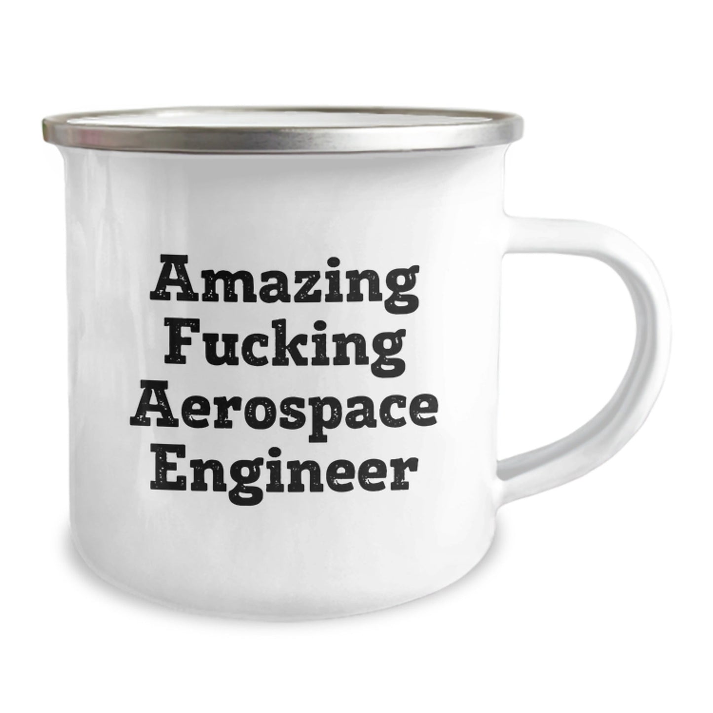Funny Aerospace Engineer Gifts, Inspirational Quote for Camping Mug, Gifts from Friends to Aerospace Engineer on Birthday, Gifts for Men, 12 oz Stainless Steel, Enamel Finish - The Buy Boom