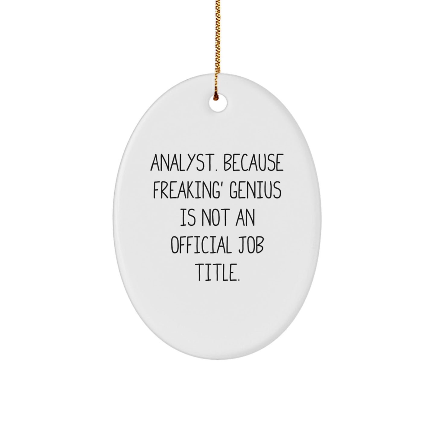 Funny Analyst Gifts from Family - Oval Ornament for Christmas Unique Gifts for Analyst Friends - The Buy Boom