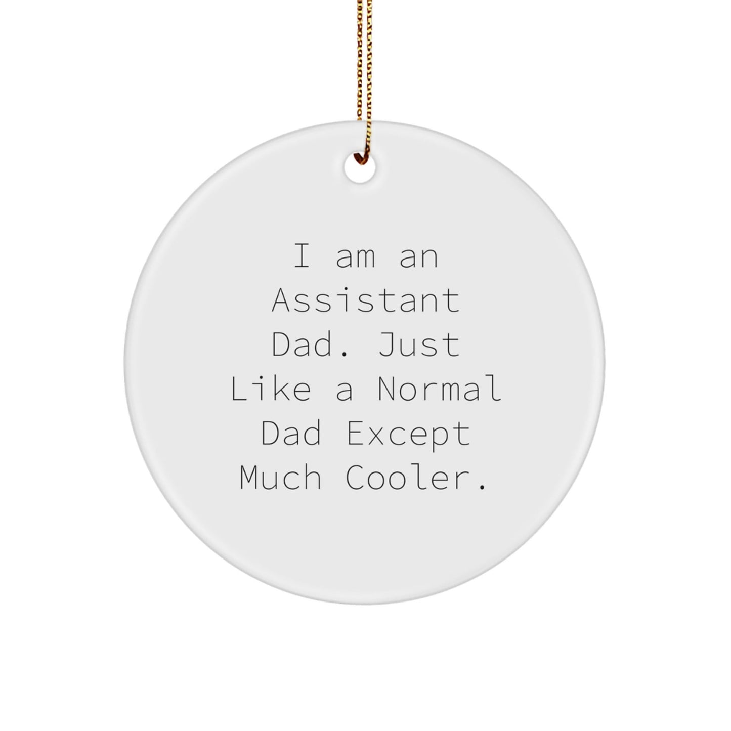 Funny Assistant Gifts for Family, Friends and Coworkers - I Am An Assistant Dad. Just Like A Normal Dad Except Much Cooler. Circle Ornament - The Buy Boom