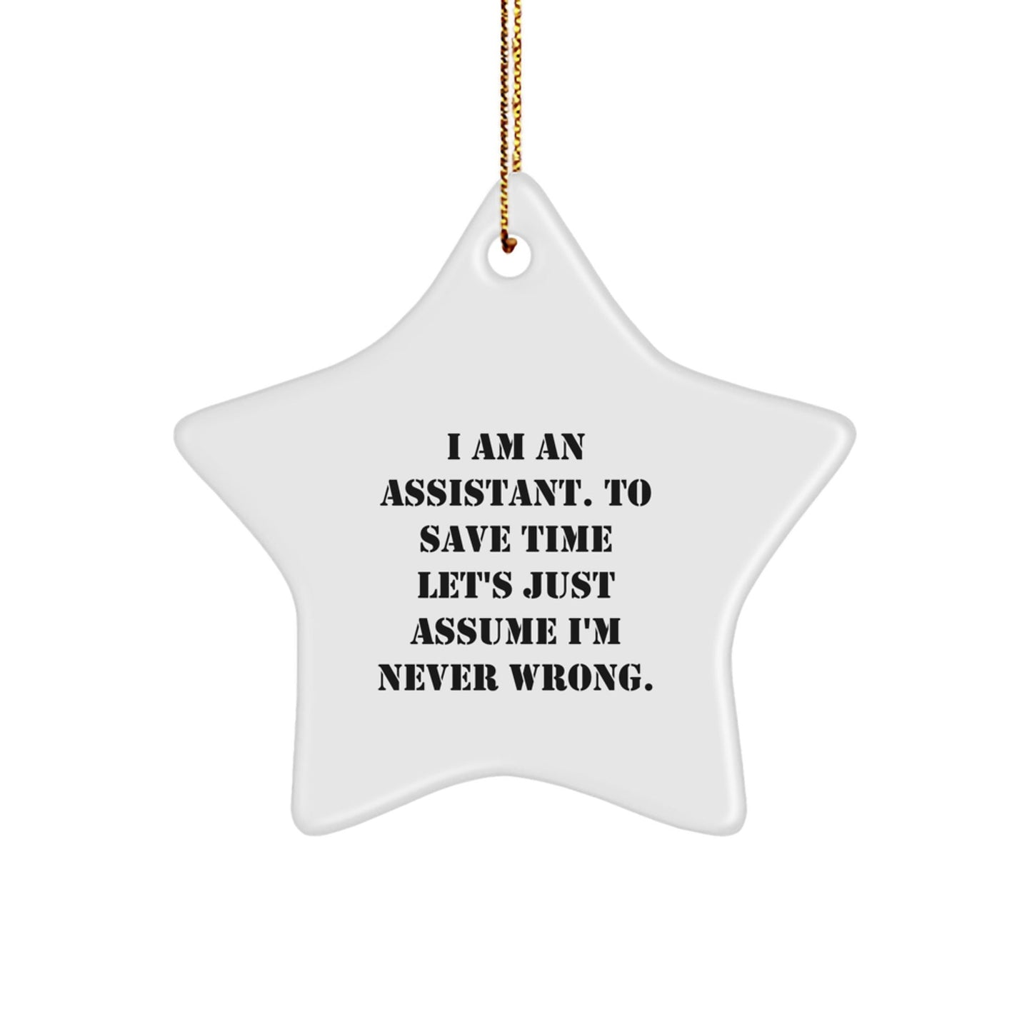 Funny Assistant Star Ornament Gifts from Friends for Assistant Coworkers, I Am An Assistant Star Ornament for Christmas, Star Ornament Assistant Coworkers Gifts - The Buy Boom
