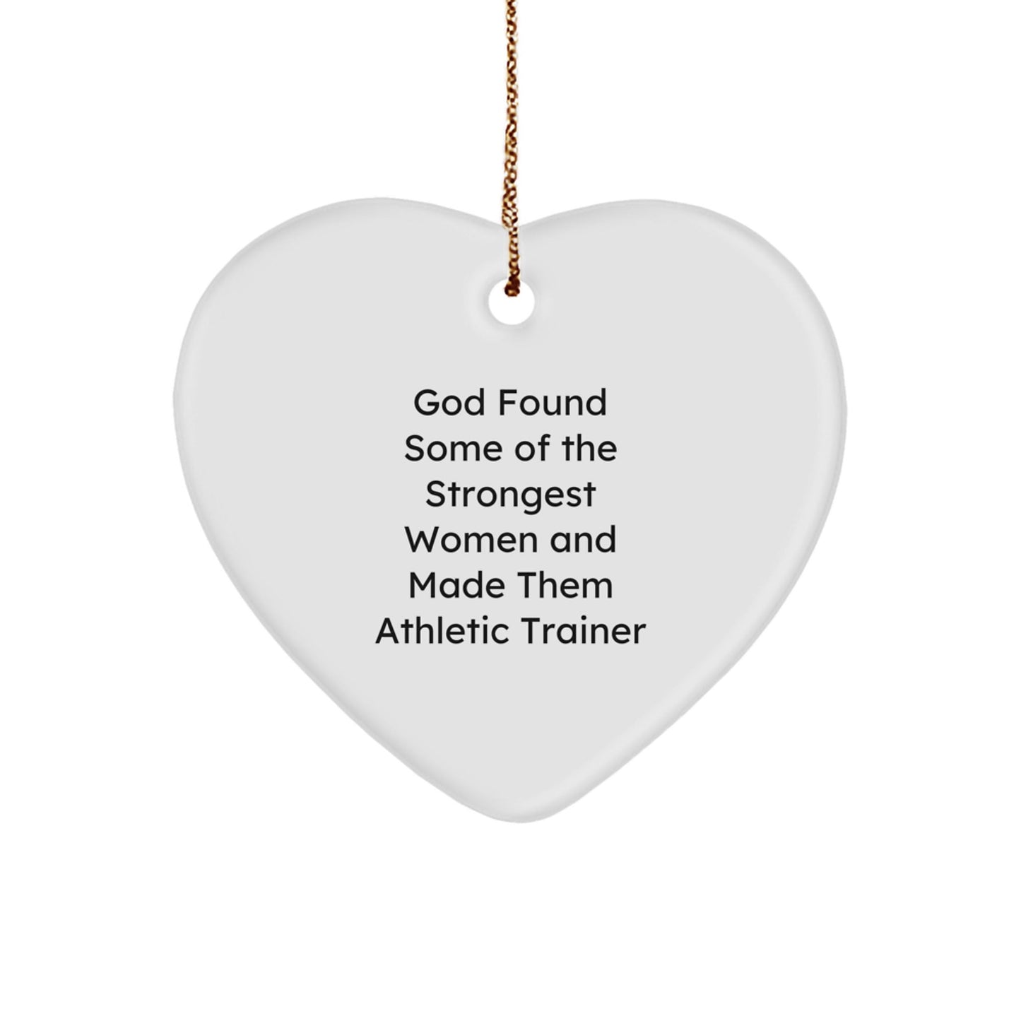 Funny Athletic Trainer Christmas Unique Gifts, Heart Ornament for Friends, Family, Coworkers from Men, Women, Inspirational, Encouragement, Heart Shaped, White Color, Durable MDF - The Buy Boom