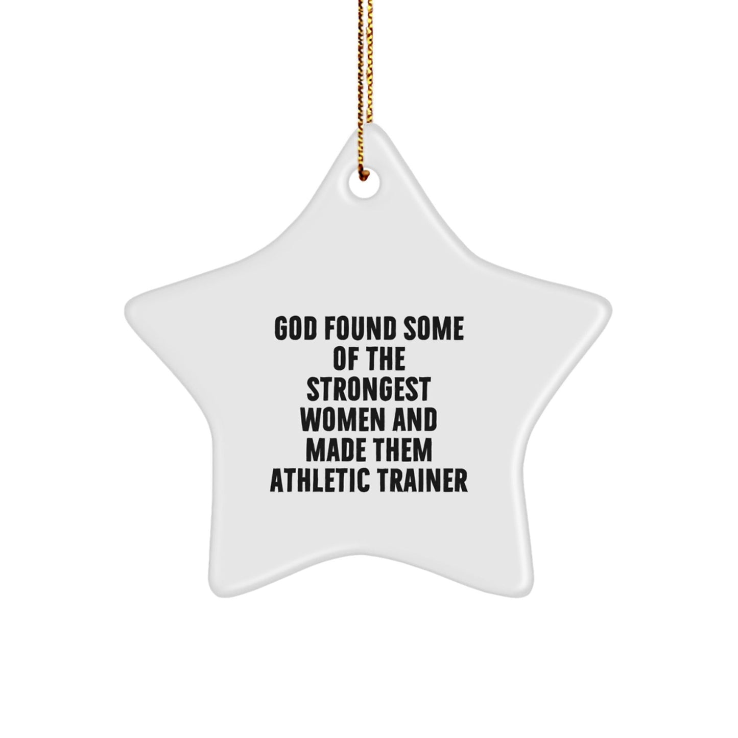 Funny Athletic Trainer Gifts from Women for Women Christmas Unique Star Ornament, Inspirational Athletic Trainer Quote, Star - Shaped, White - The Buy Boom