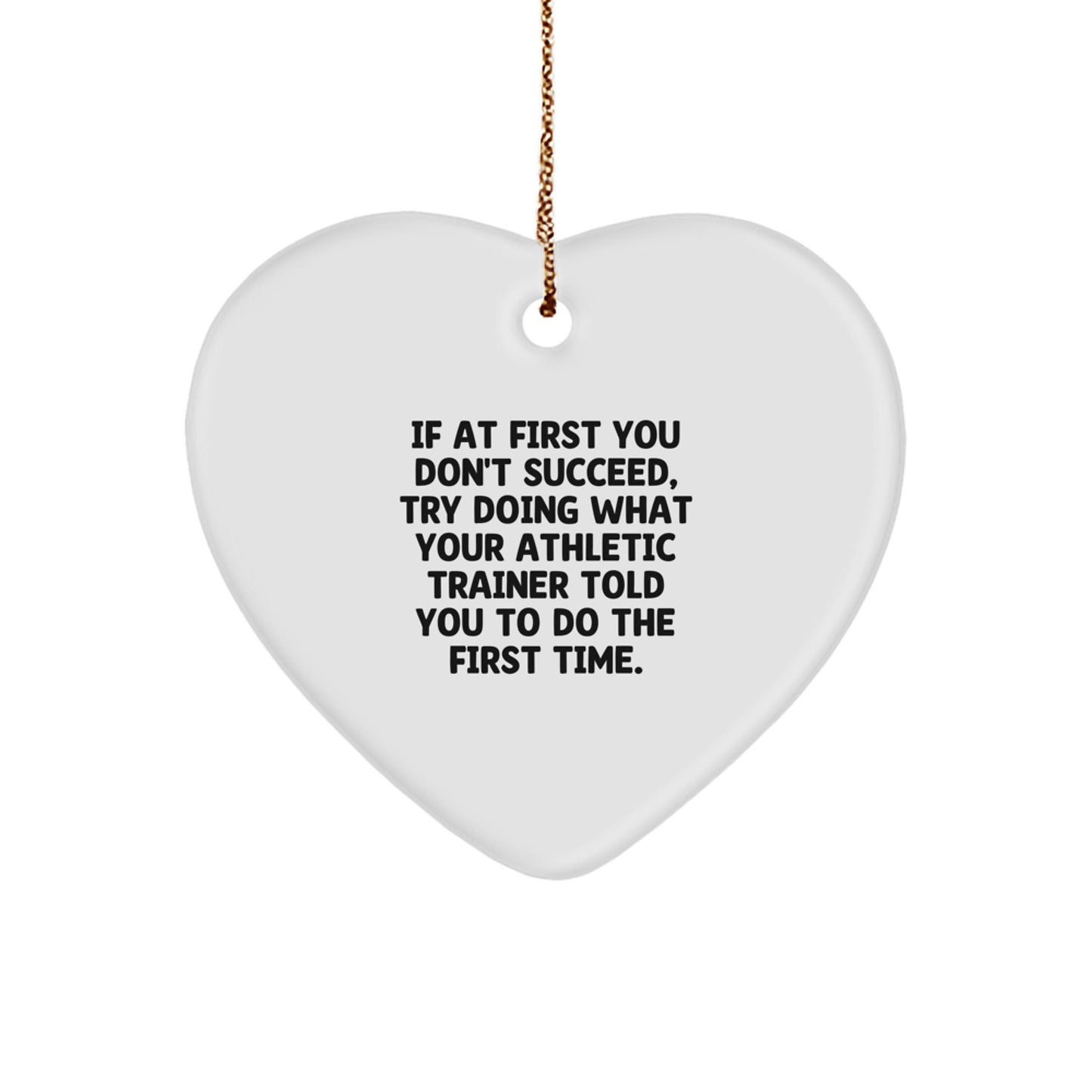 Funny Athletic Trainer Heart Ornament Gifts from Men to Friends, Perfect for Christmas Unique Gifts, Inspirational Quote - The Buy Boom