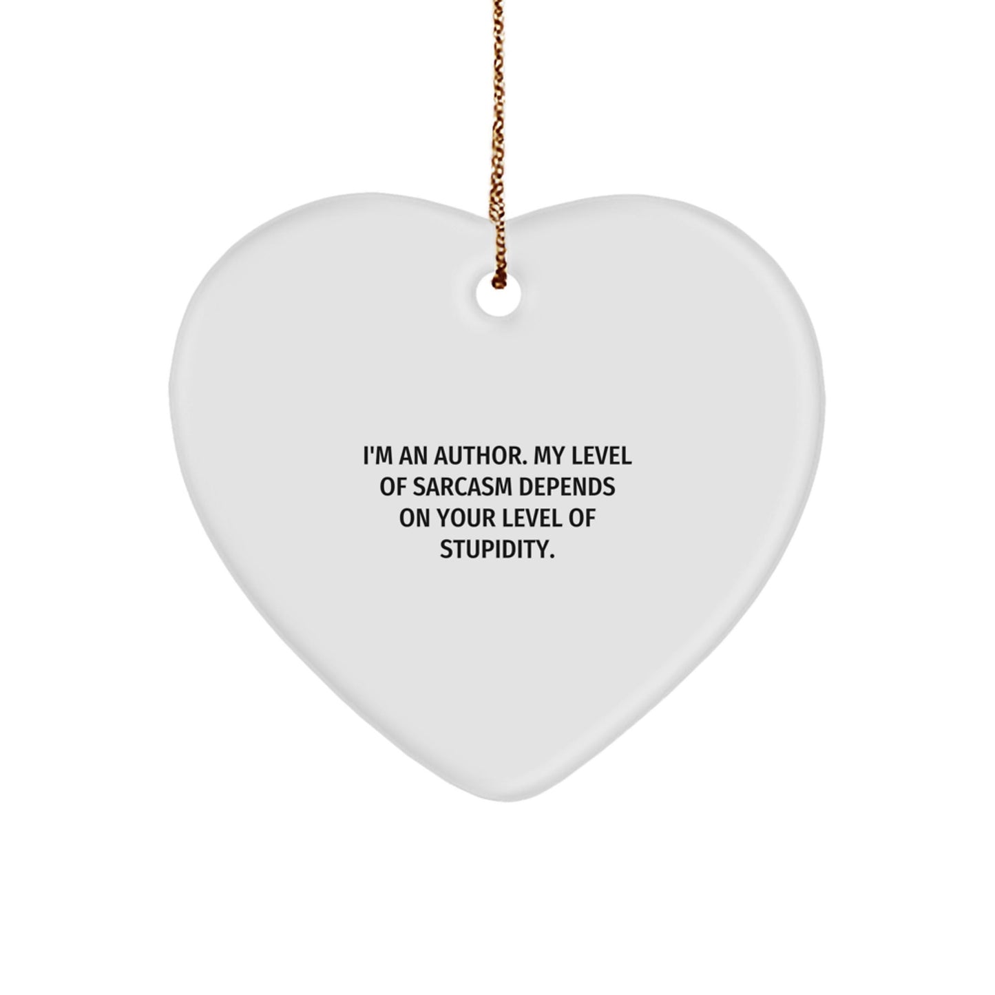 Funny Author Christmas Heart Ornament Gifts from Family and Friends for Author - The Buy Boom