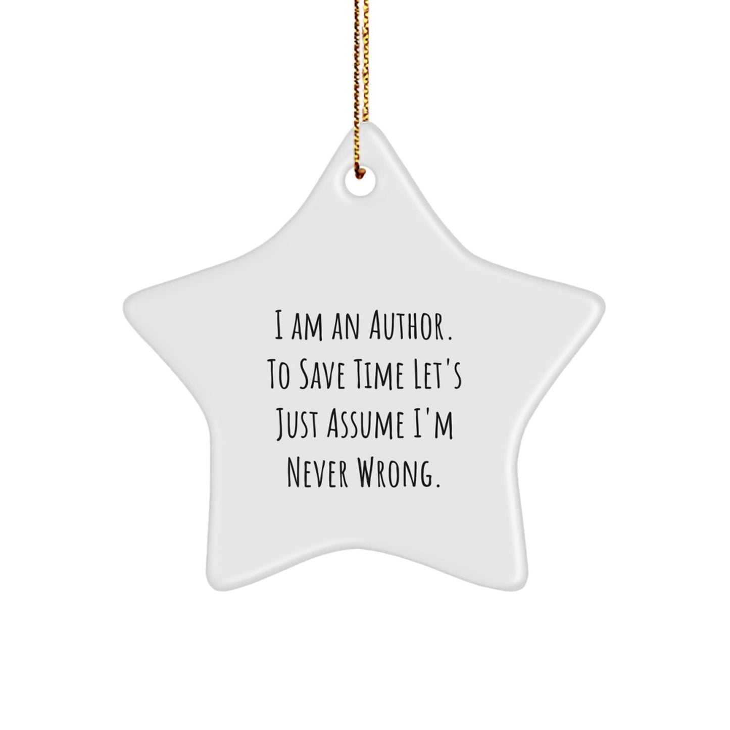 Funny Author Star Ornament Gifts from Friends for Christmas Unique Presents - The Buy Boom