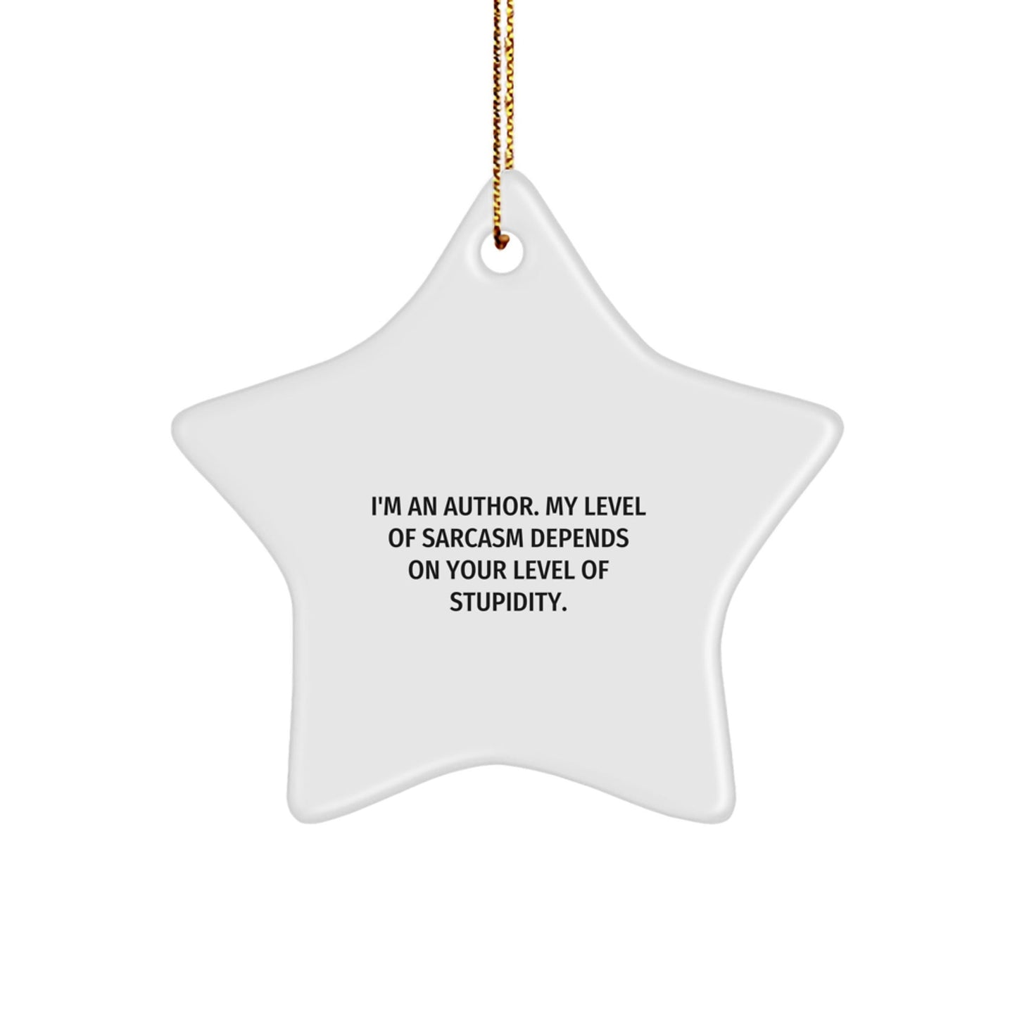Funny Author Star Ornament Gifts from Friends, Women, or Family for Authors, Christmas Unique Gifts, 'I'm an Author' Quote - The Buy Boom