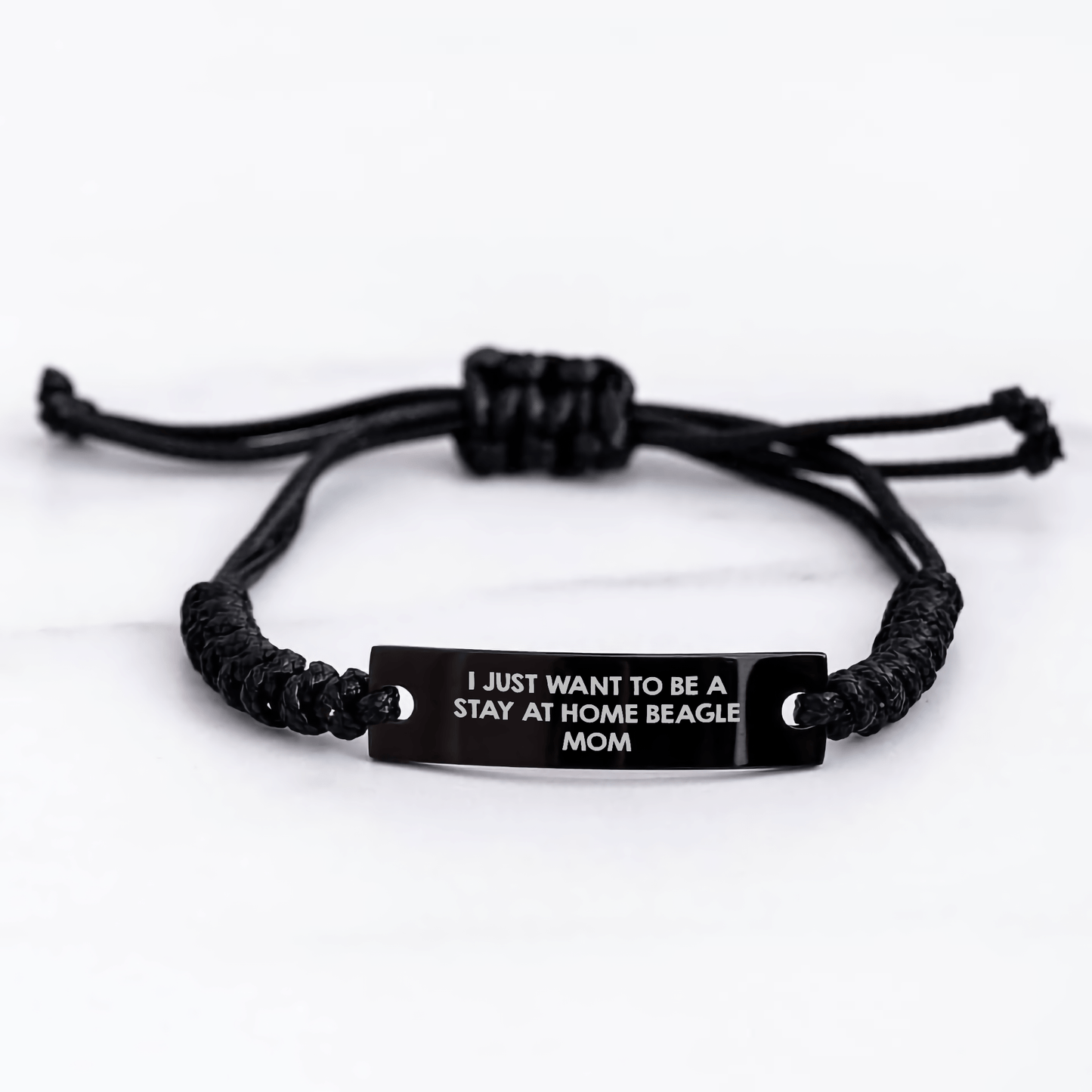 Funny Beagle Dog Mom Rope Bracelet Gifts from Friends and Family for Father's Day - 'I Just Want To Be A Stay At Home Beagle Mom' Quote - The Buy Boom