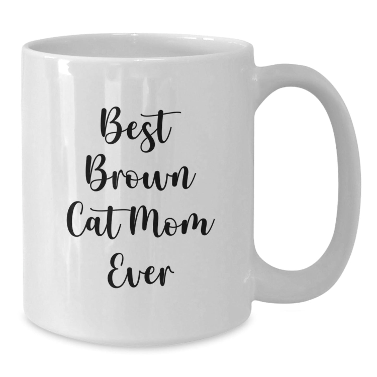 Funny Brown Cat Mom Gifts from Family for Brown Cat Lovers, White Coffee Mug for Graduation Unique Gifts - The Buy Boom
