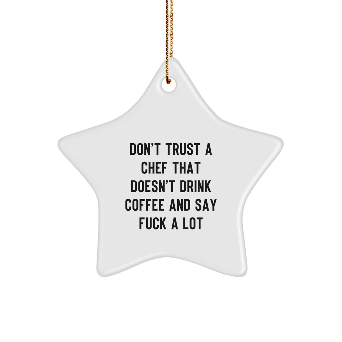 Funny Chef Star Ornament for Coffee Lovers Gifts from Friends to Men, Women or Family - The Buy Boom