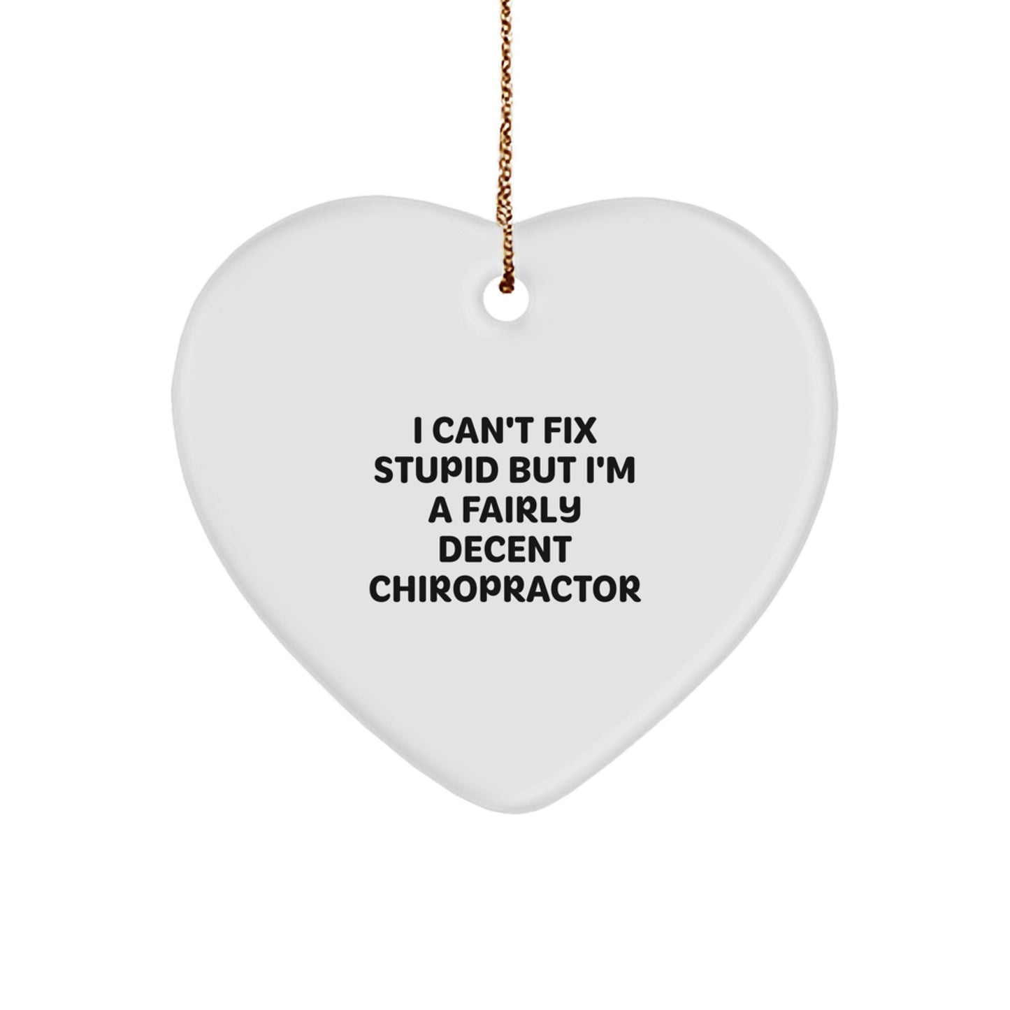 Funny Chiropractor Heart Ornament Gifts from Friends, Family, Coworkers, or Men to Women, Men, and Chiropractor - The Buy Boom