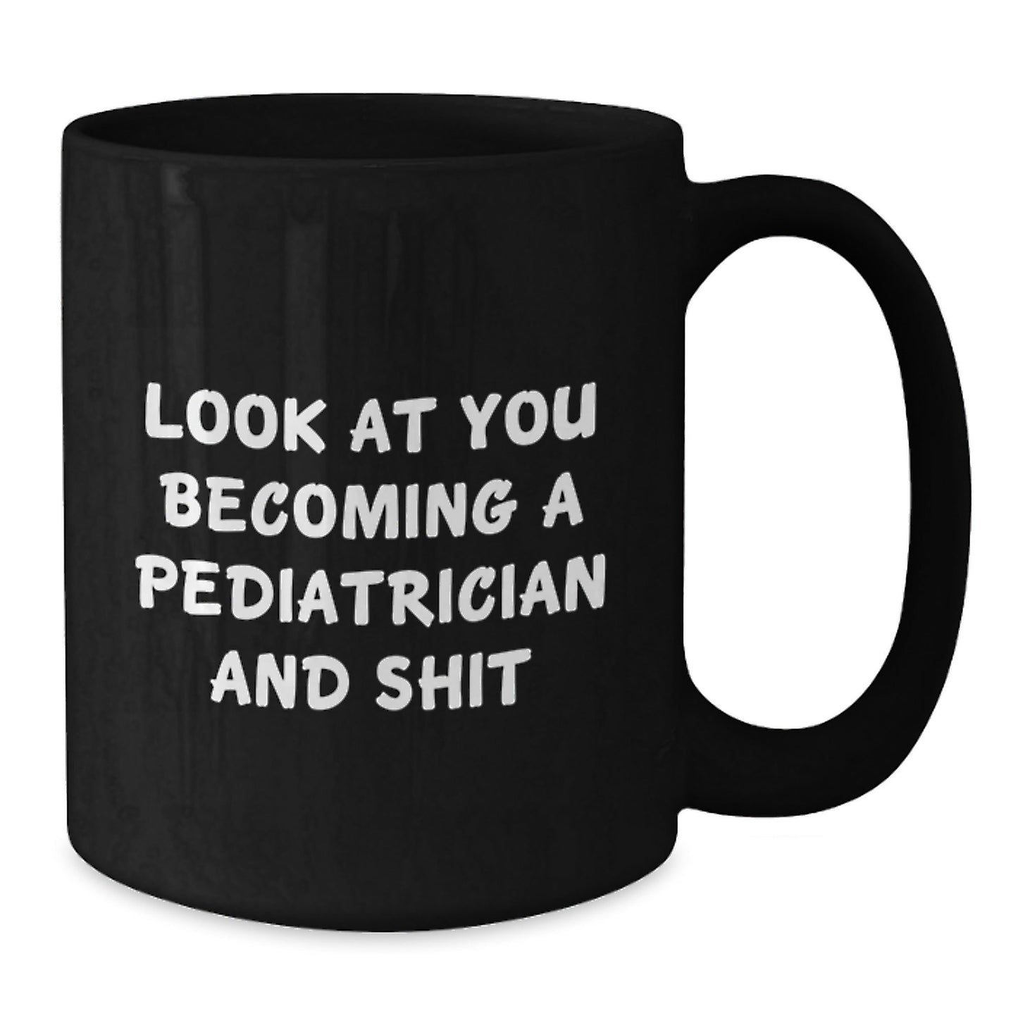 Funny Christmas Unique Gifts for Pediatrician Friends from Family Member Black Coffee Mug - The Buy Boom
