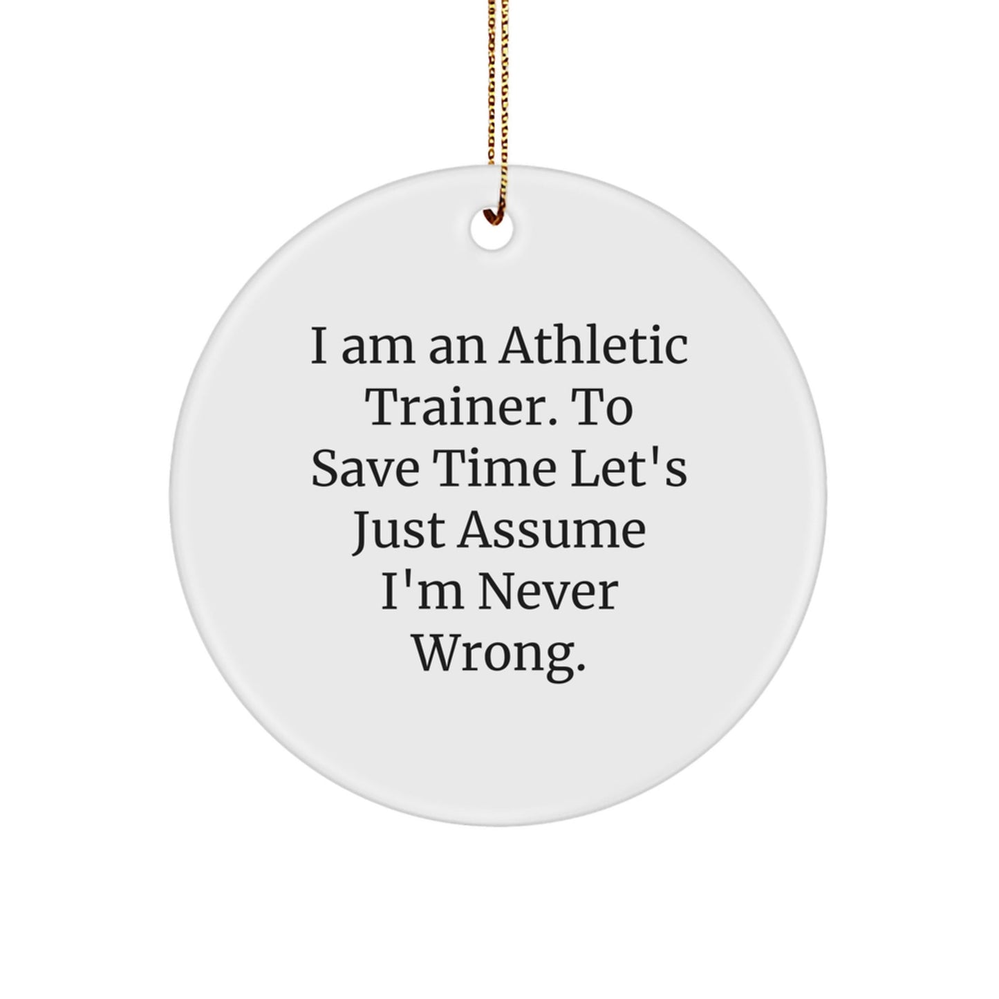 Funny Circle Ornaments for Athletic Trainer Friends from Men - Christmas Unique Gifts for Him - The Buy Boom