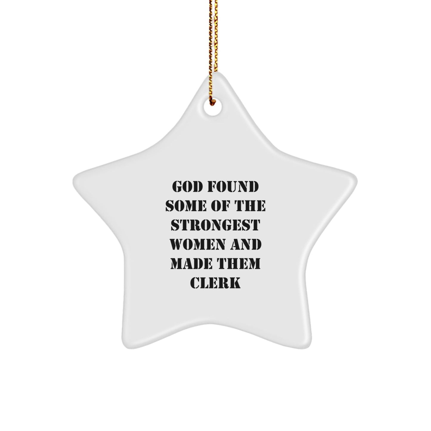Funny Clerk Gifts, Star Ornament for Men Women Coworkers Friends, Inspirational Quote Gifts from Men Women Family for Clerk Coworkers at Christmas - The Buy Boom
