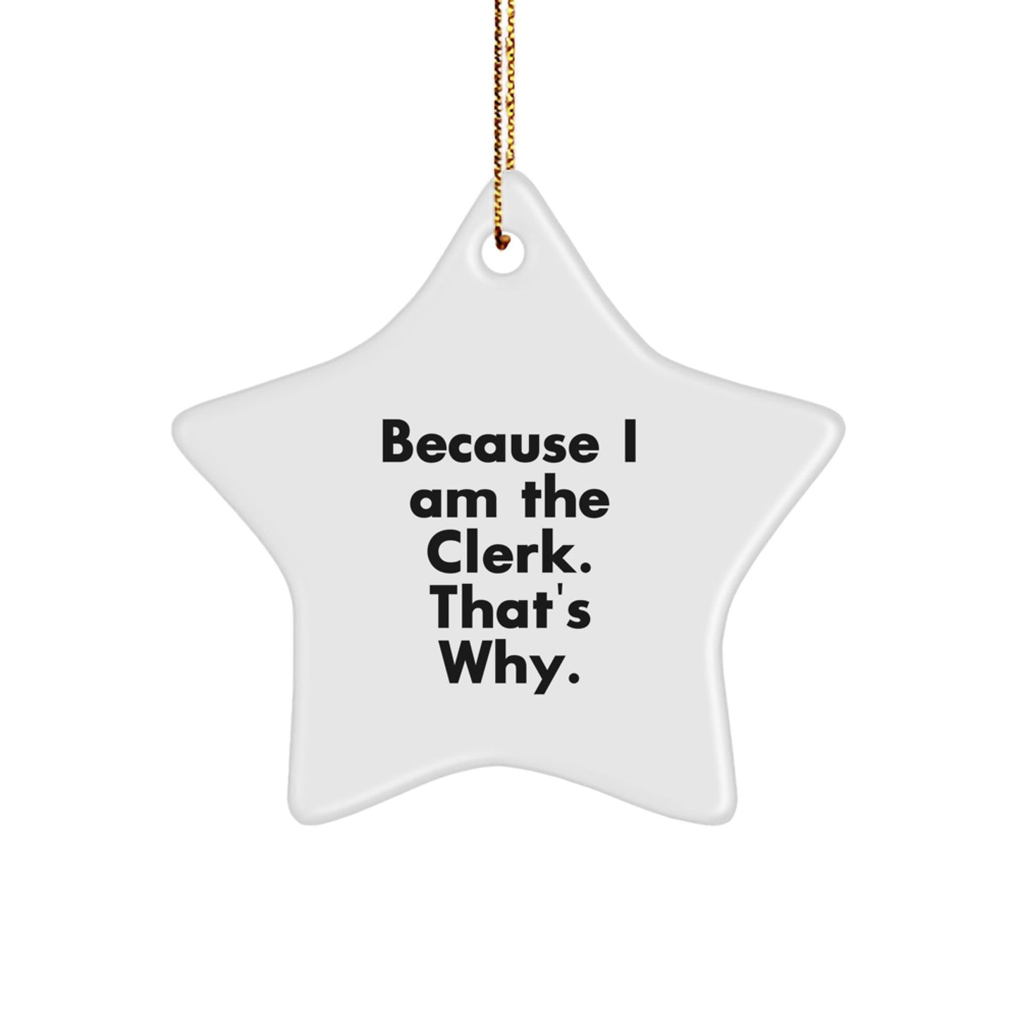 Funny Clerk Star Ornament Gifts from Friends for Clerk Christmas Unique Gifts - The Buy Boom