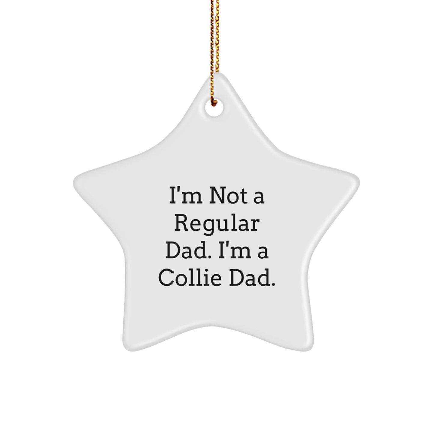 Funny Collie Dog Dad Gifts for Men from Women at Christmas Unique Star Ornament - The Buy Boom