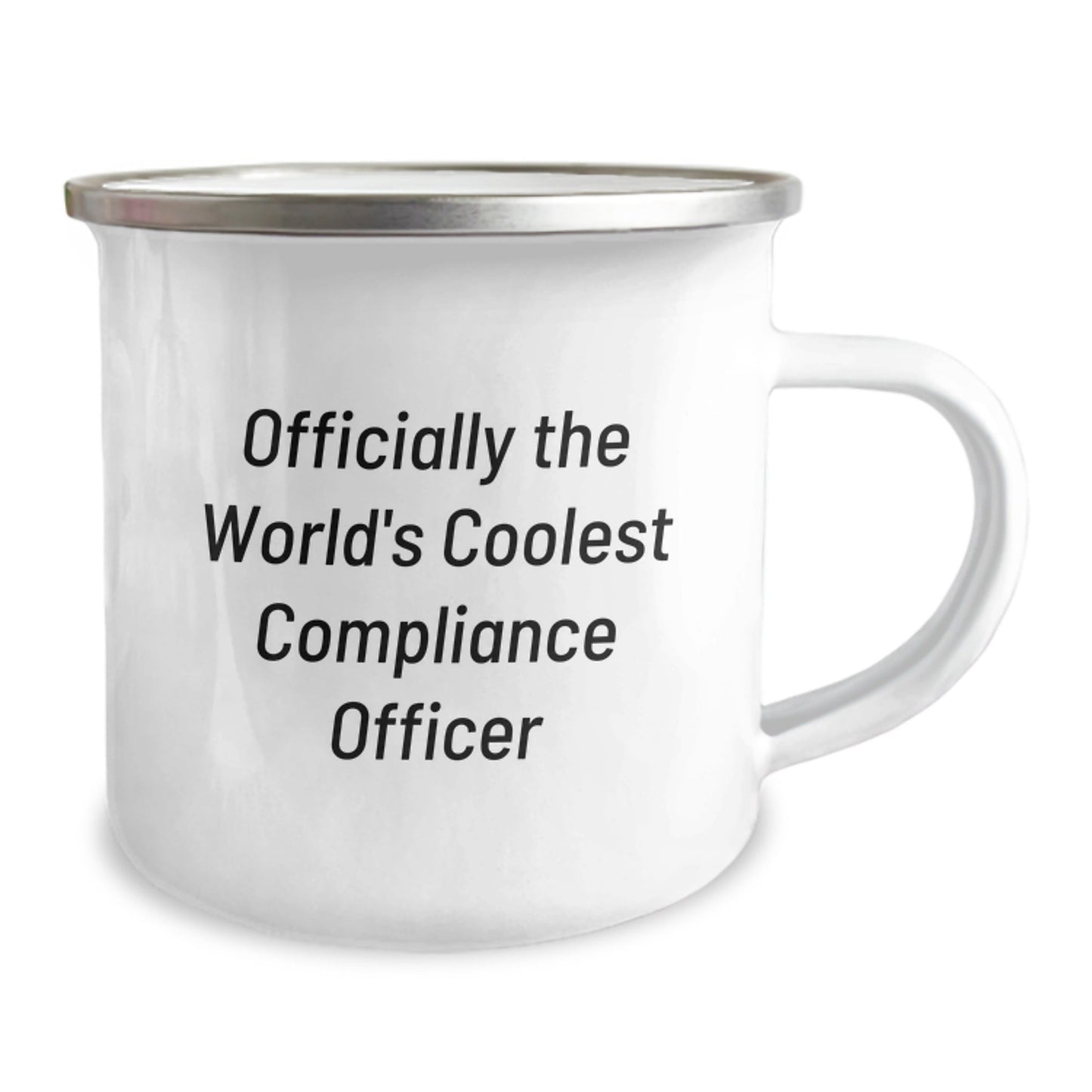 Funny Compliance Officer Gifts from Friends for Graduation Unique Gifts - Officially The World's Coolest Compliance Officer Camping Mug - The Buy Boom
