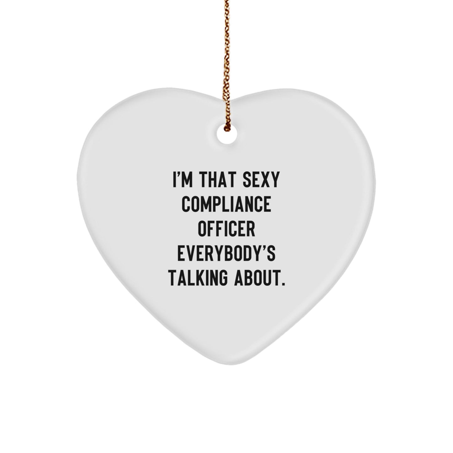Funny Compliance Officer Heart Ornament Gift from Friends for Christmas - The Buy Boom