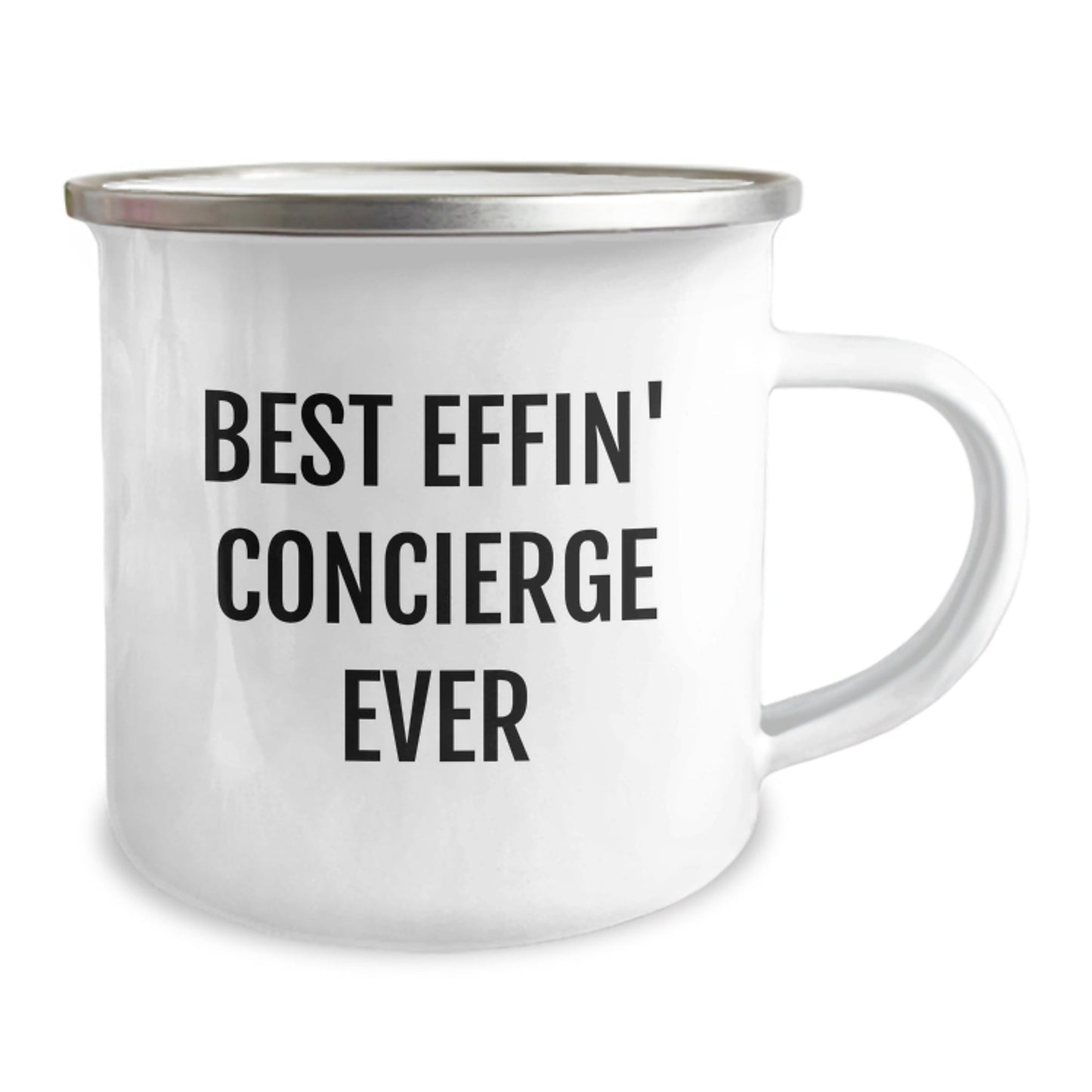 Funny Concierge Quotes Gifts from Friends for Men Camping Mug - Best Effin' Concierge Ever, Unique Christmas Unique Gifts - The Buy Boom
