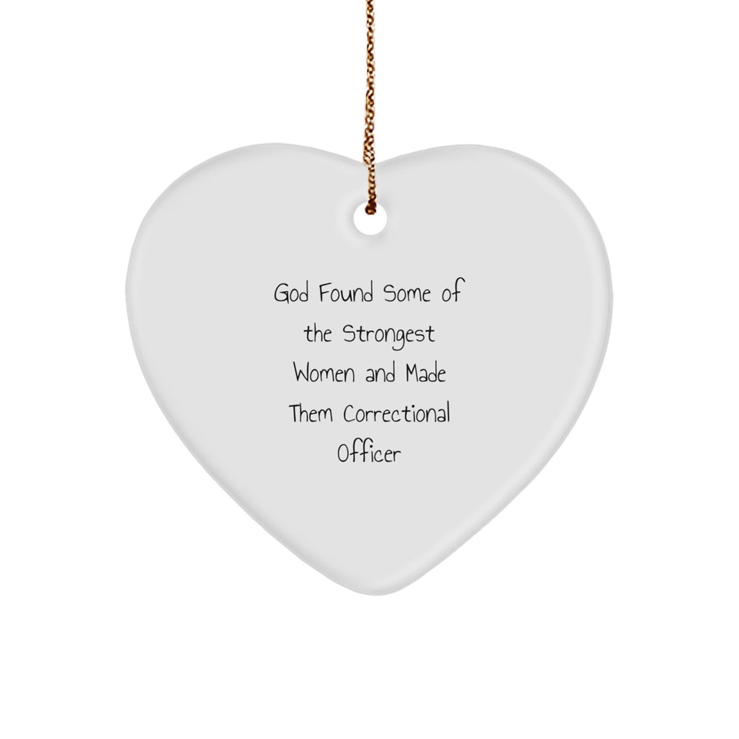 Funny Correctional Officer Gifts from Friends for Women, Heart Ornament for Correctional Officer, Christmas Unique Gifts - The Buy Boom