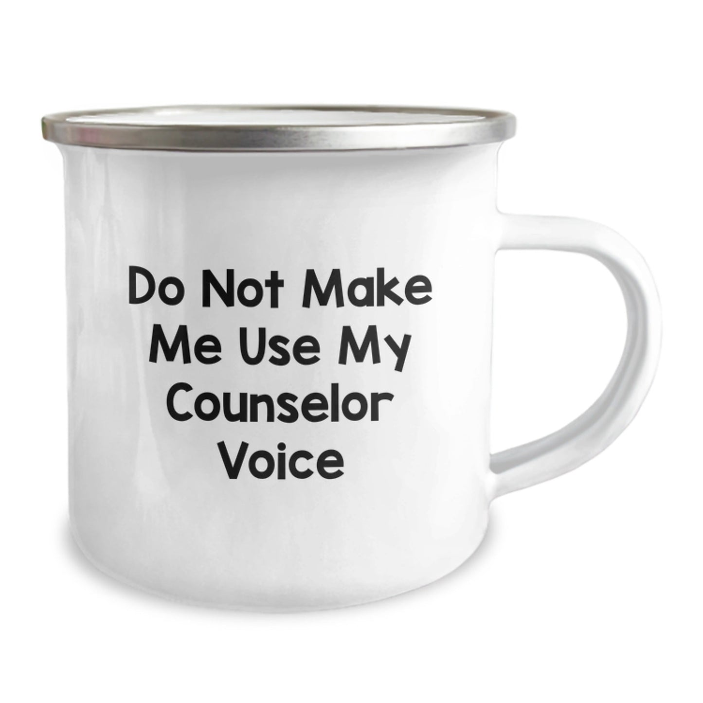 Funny Counselor Gifts, 'Do Not Make Me Use My Counselor Voice' Camping Mug for Birthday, Gifts from Friends, Gifts for Counselor - The Buy Boom