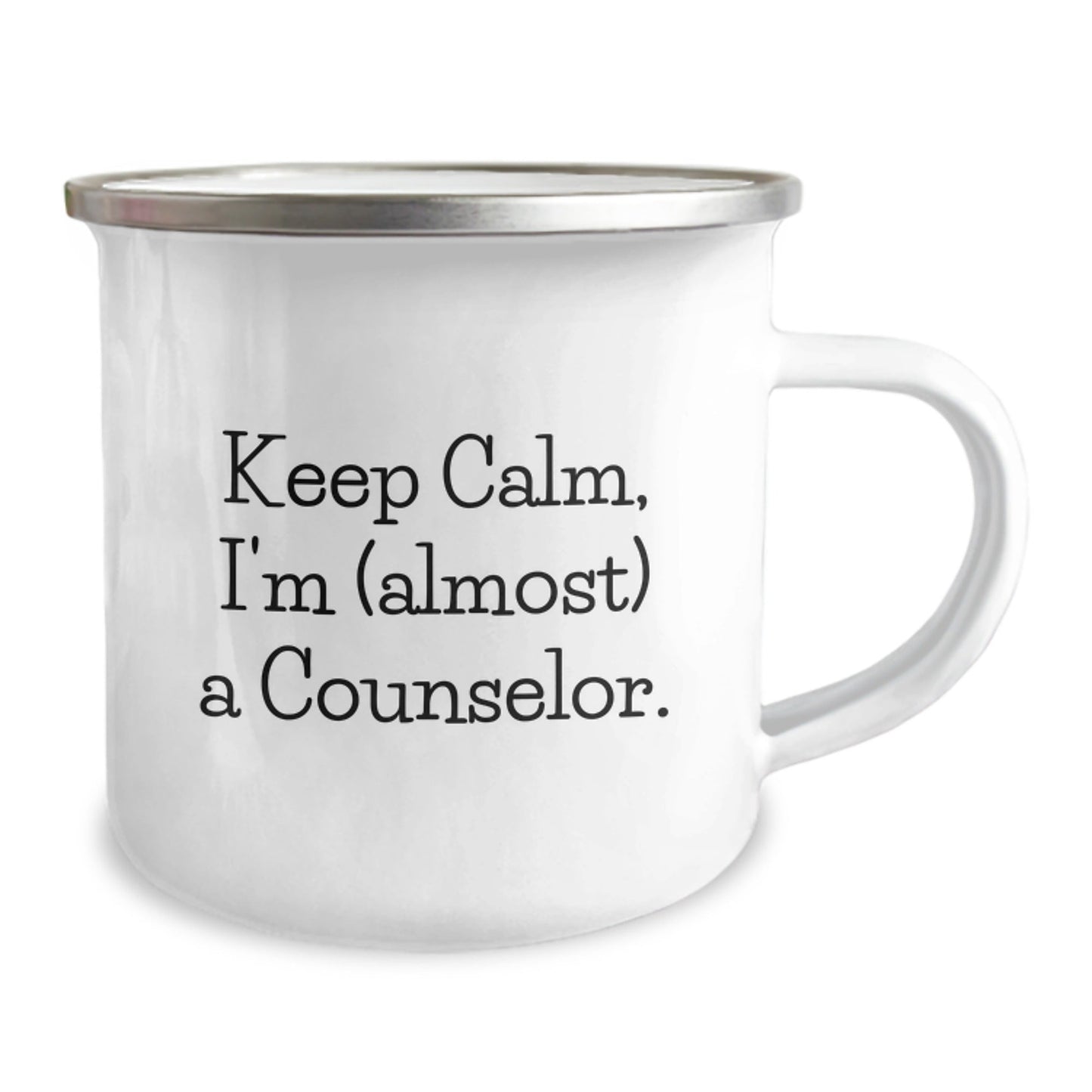 Funny Counselor Gifts for Graduation - 'Keep Calm, I'm (almost) A Counselor.' Camping Mug from Friends, Family - The Buy Boom