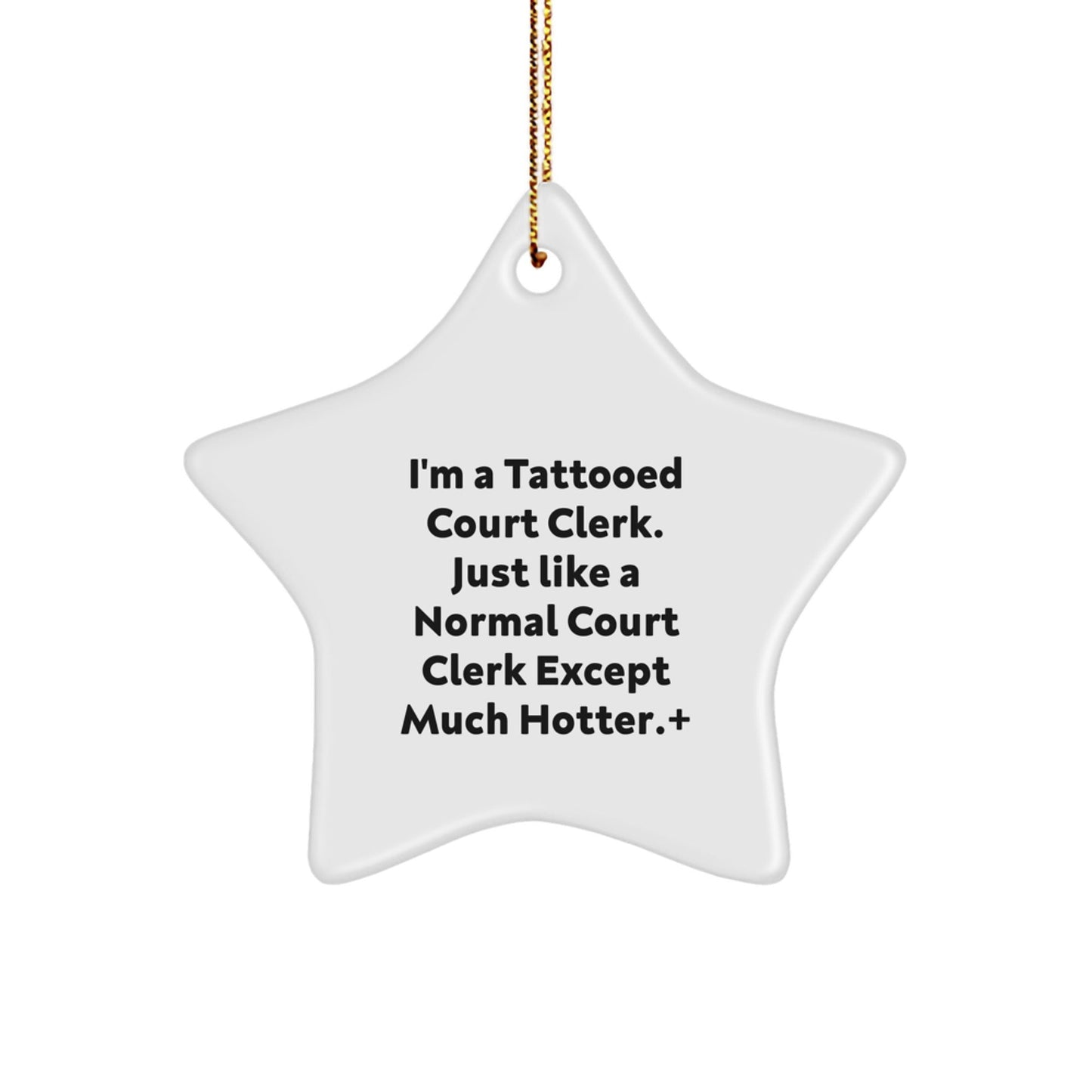 Funny Court Clerk Star Ornament Gifts from Family for Christmas Unique Office Decor - The Buy Boom