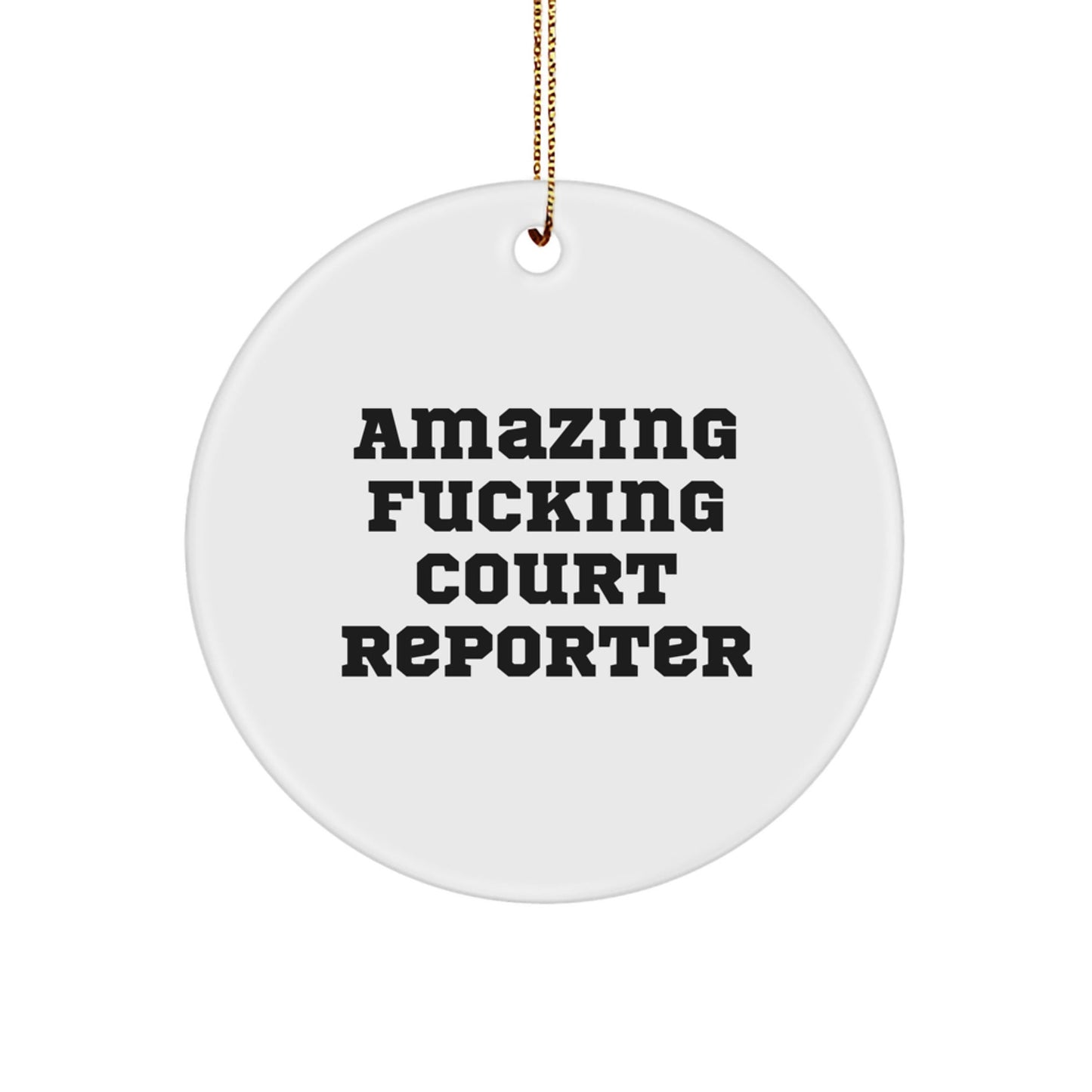 Funny Court Reporter Gifts from Friends, Amazing Circle Ornament for Christmas Unique Gifts, Court Reporter Quote - Men, Women, Family - The Buy Boom