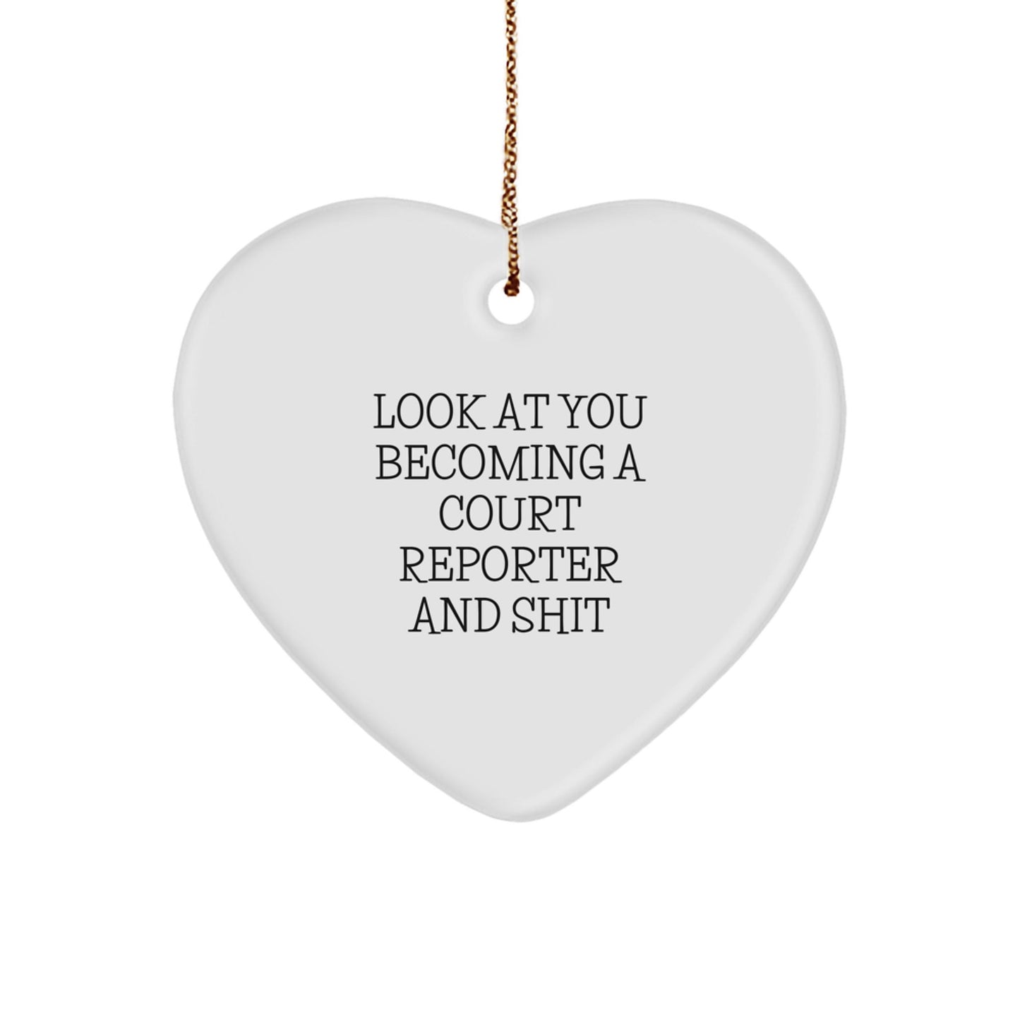 Funny Court Reporter Gifts, Unique Heart Ornament for Court Reporter Friends, Gifts from Men to Women, Court Reporter Christmas Unique Gifts - The Buy Boom