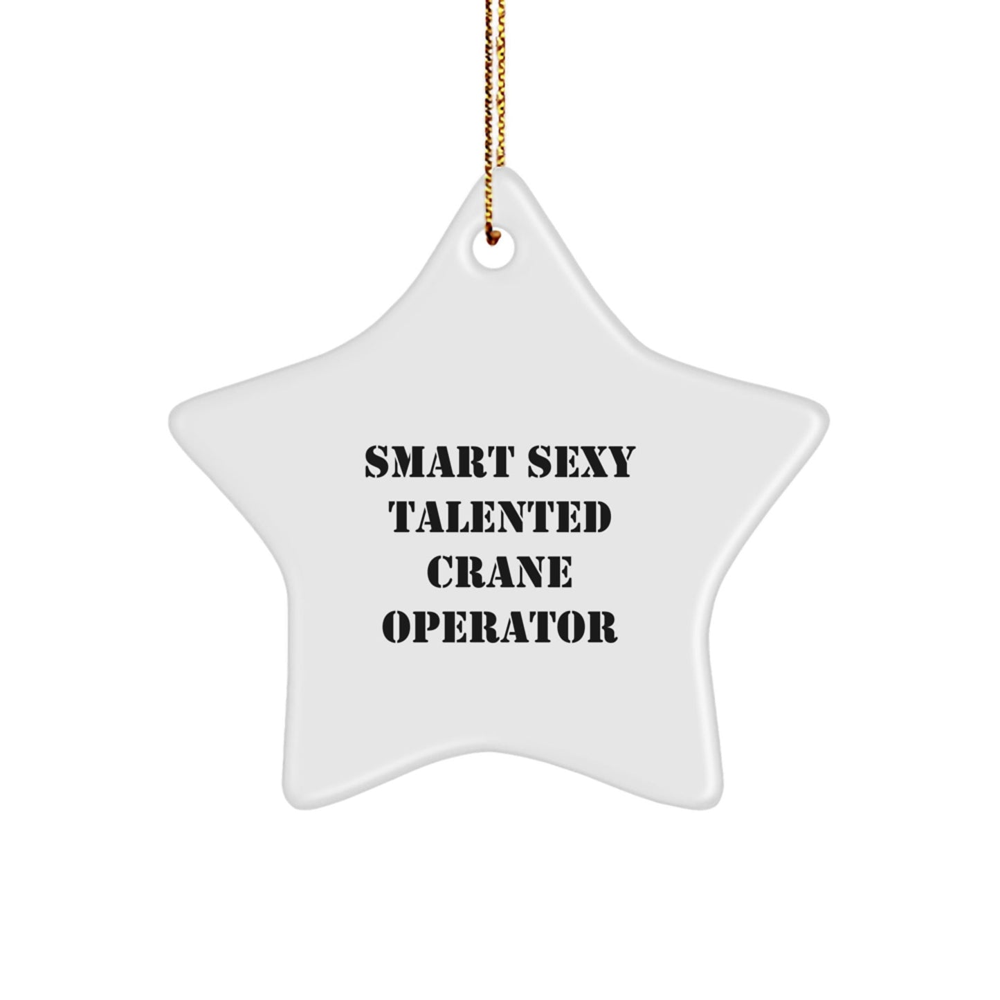 Funny Crane Operator Gifts from Men to Friends - Smart Sexy Talented Star Ornament for Christmas - The Buy Boom