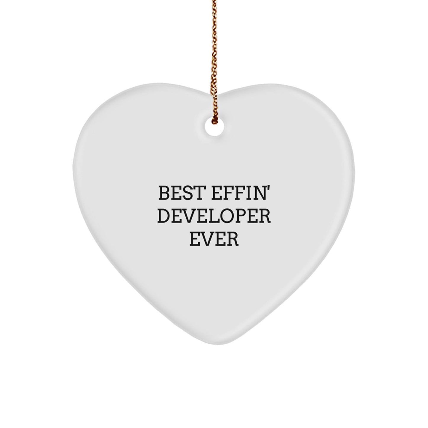 Funny Developer Gifts from Men, Best Effin' Developer Ever Heart Ornament for Christmas Unique Gifts - The Buy Boom
